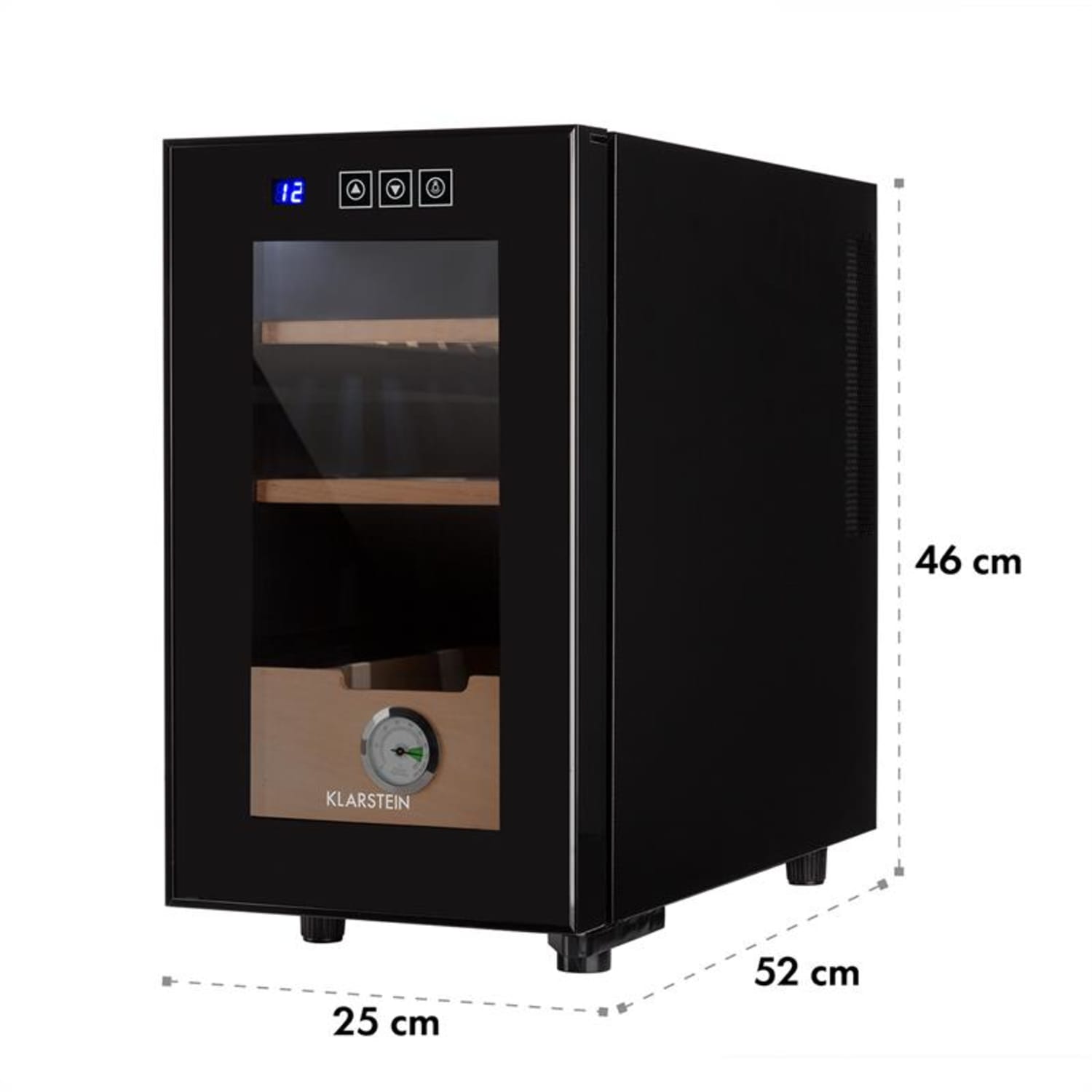 El Presidente 23 humidor 50W touch cederhout 23L LED zwart 