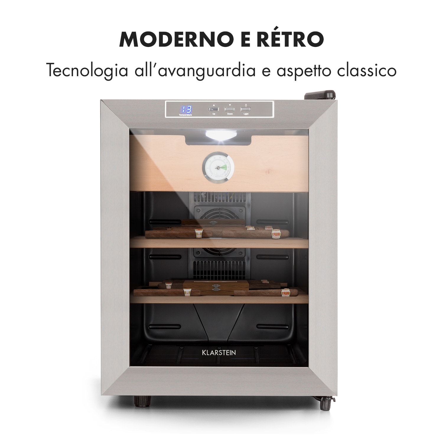 El Presidente 33 Umidificatore 50 W Touch Faggio 33L LED Nero 33 Ltr | Argento