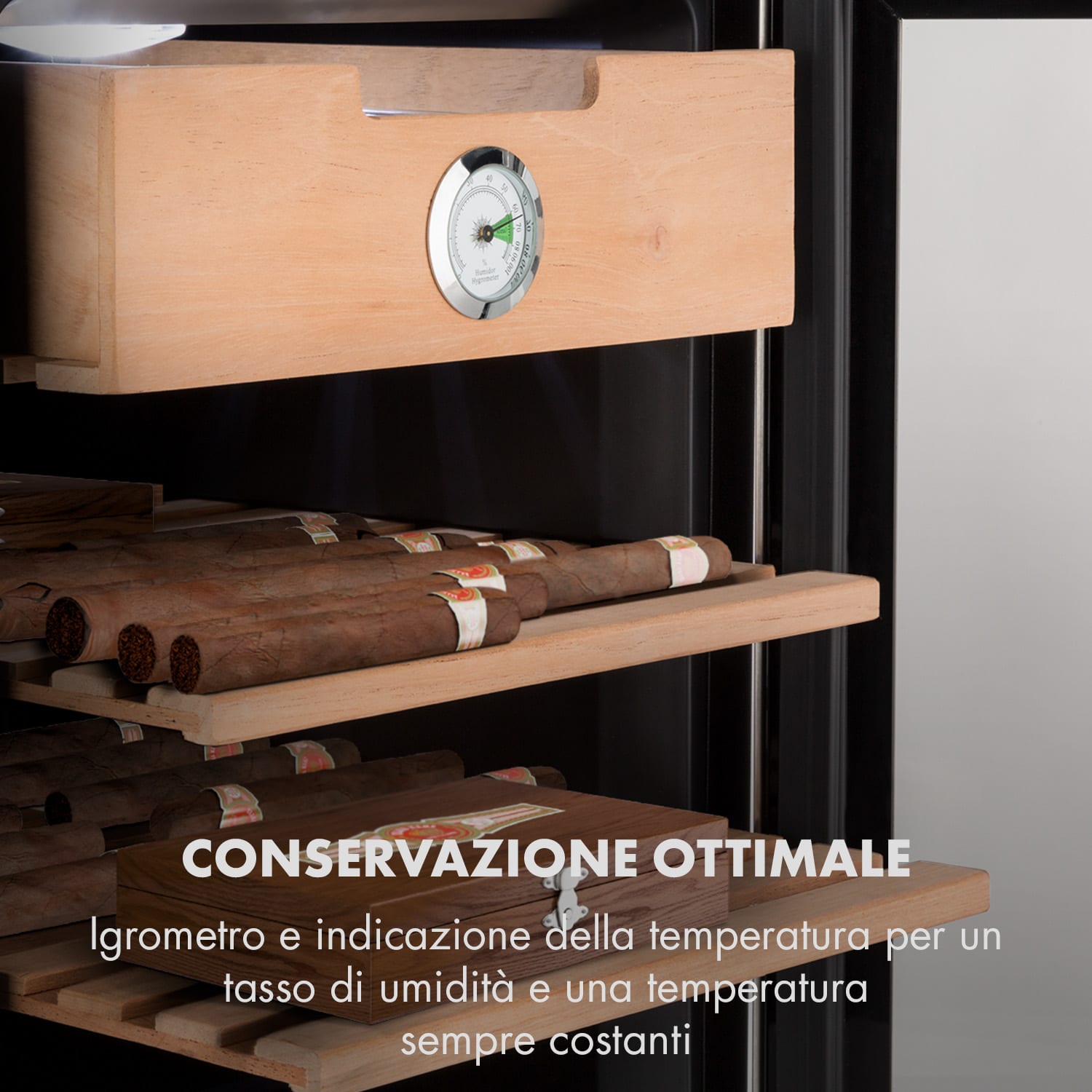 El Presidente 33 Umidificatore 50 W Touch Faggio 33L LED Nero 33 Ltr | Argento