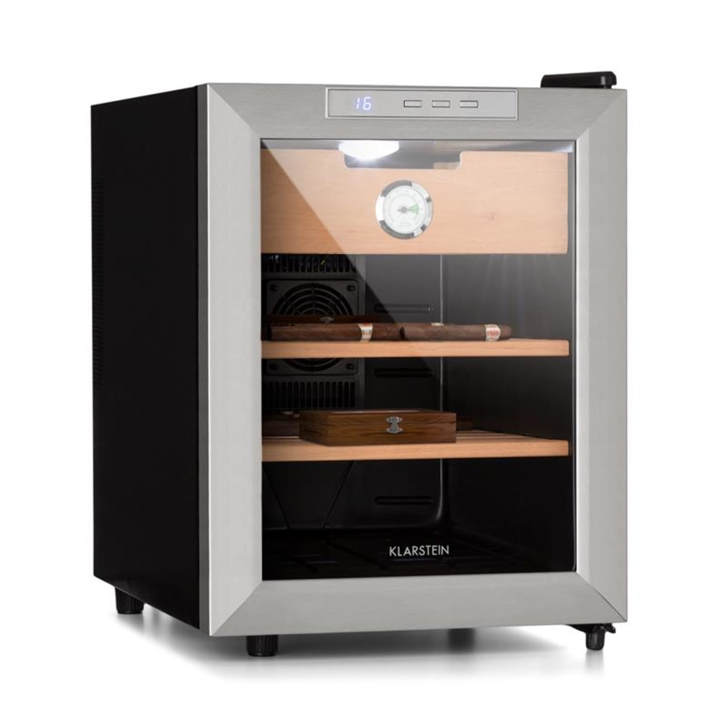 El Presidente 33 humidori 50 W kosketus setripuinen 33 l LED musta 33 l | Hopea