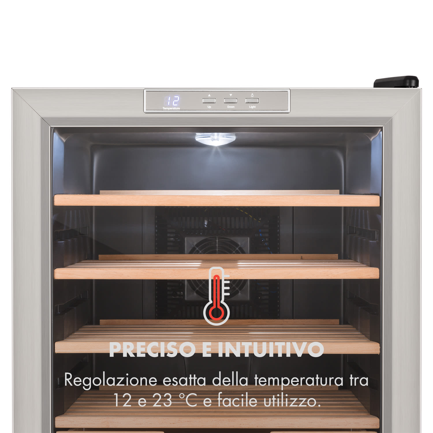 El Presidente 65 Umidificatore 70 W Touch Faggio 65L LED Nero 65 Ltr | Argento