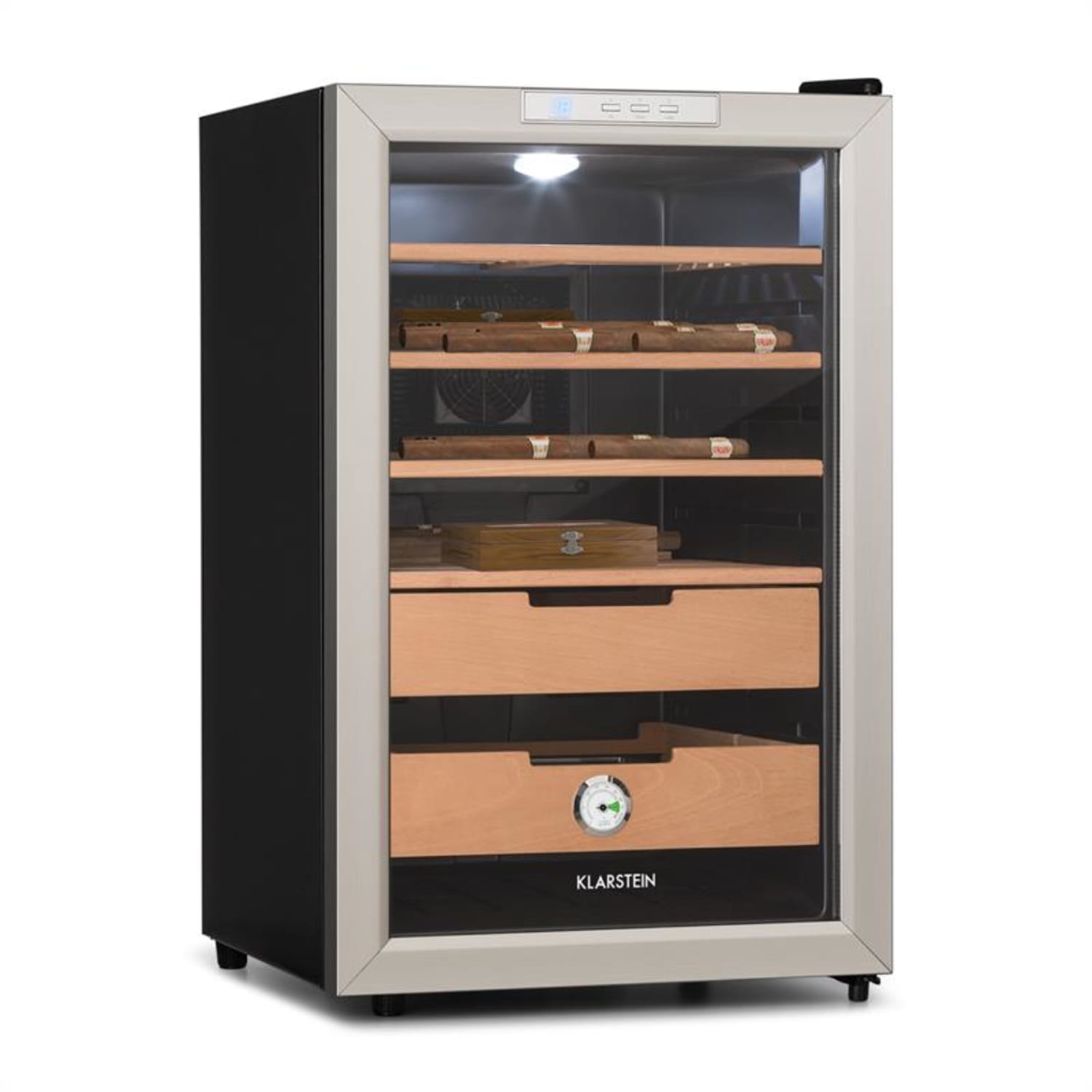 El Presidente 65 humidori 70 W kosketus setripuinen 65 l LED musta 65 l | Hopea