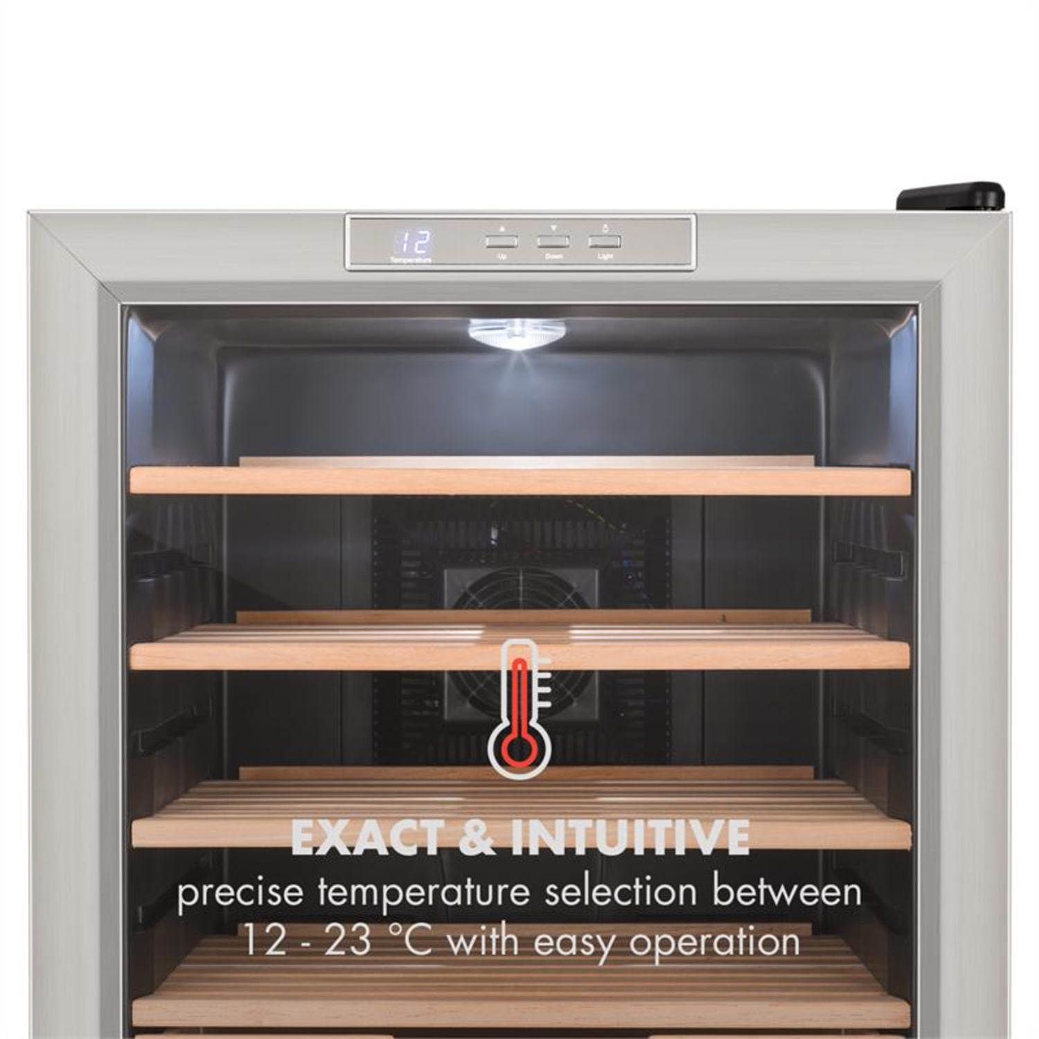 El Presidente 65 humidori 70 W kosketus setripuinen 65 l LED musta 65 l | Hopea