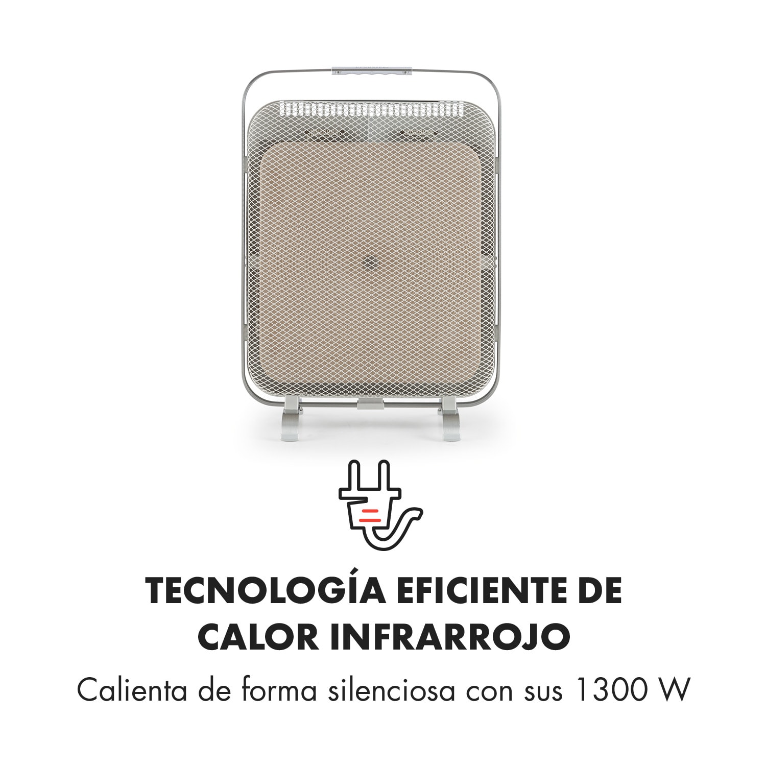 HeatPal Marble Calentador infrarrojo Calefactor 1300W almacenamiento de calor mármol aluminio Plata