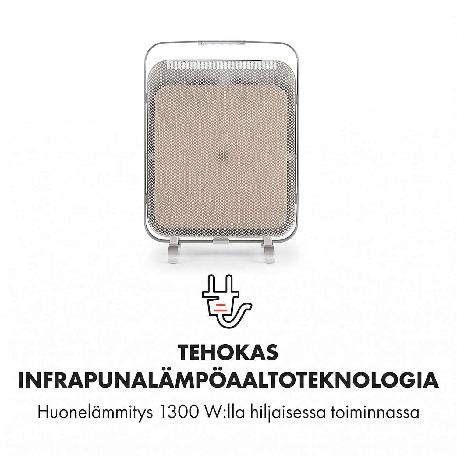 HeatPal Marble, infrapunalämmitin, 1300 W, lämmönvaraaja, marmori, alumiini Hopea