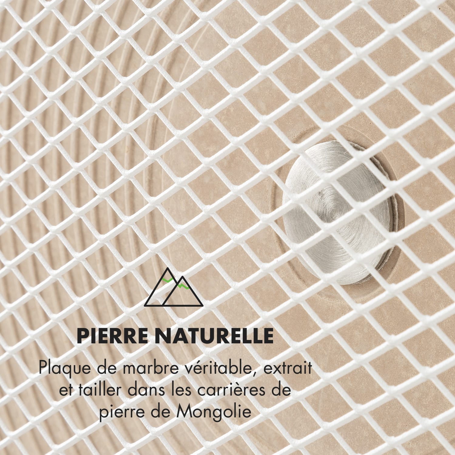 HeatPal Marble radiateur infrarouge 1300 W accumulateur de chaleur marbre aluminium Argent