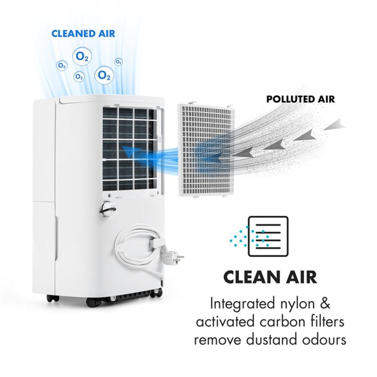 DryFy 30, razvlažilnik zraka, stiskanje, 30 l/24 h, časovnik, 530 W, bela 30l/24h | Bela