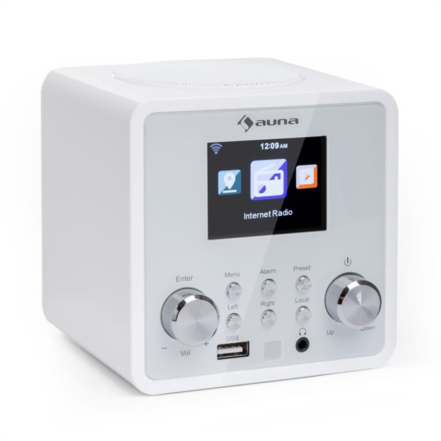 IR-120 Radio Internet WiFi DNLA UPnP USB commande par appli -blanc 