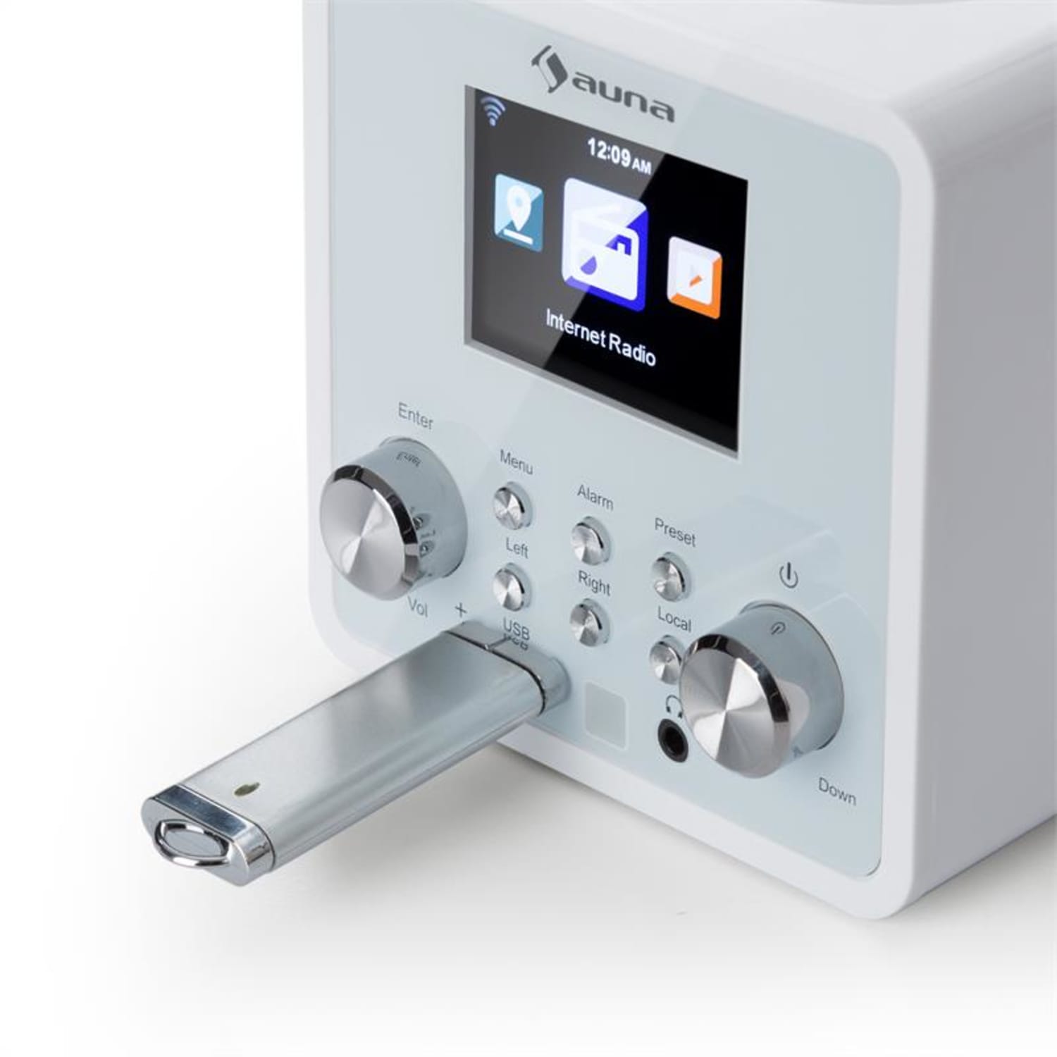 IR-120 Radio Internet WiFi DNLA UPnP USB commande par appli -blanc 