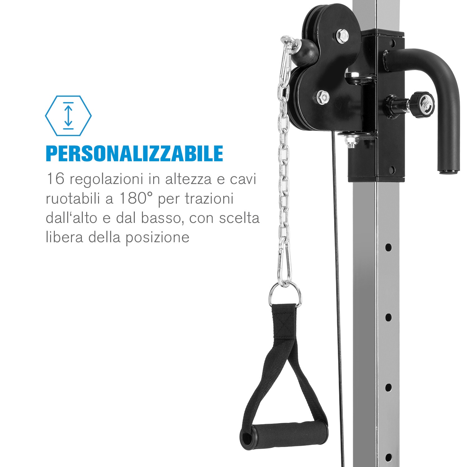 Cable Power Stazione per Trazioni Acciaio 30/50mm nero 