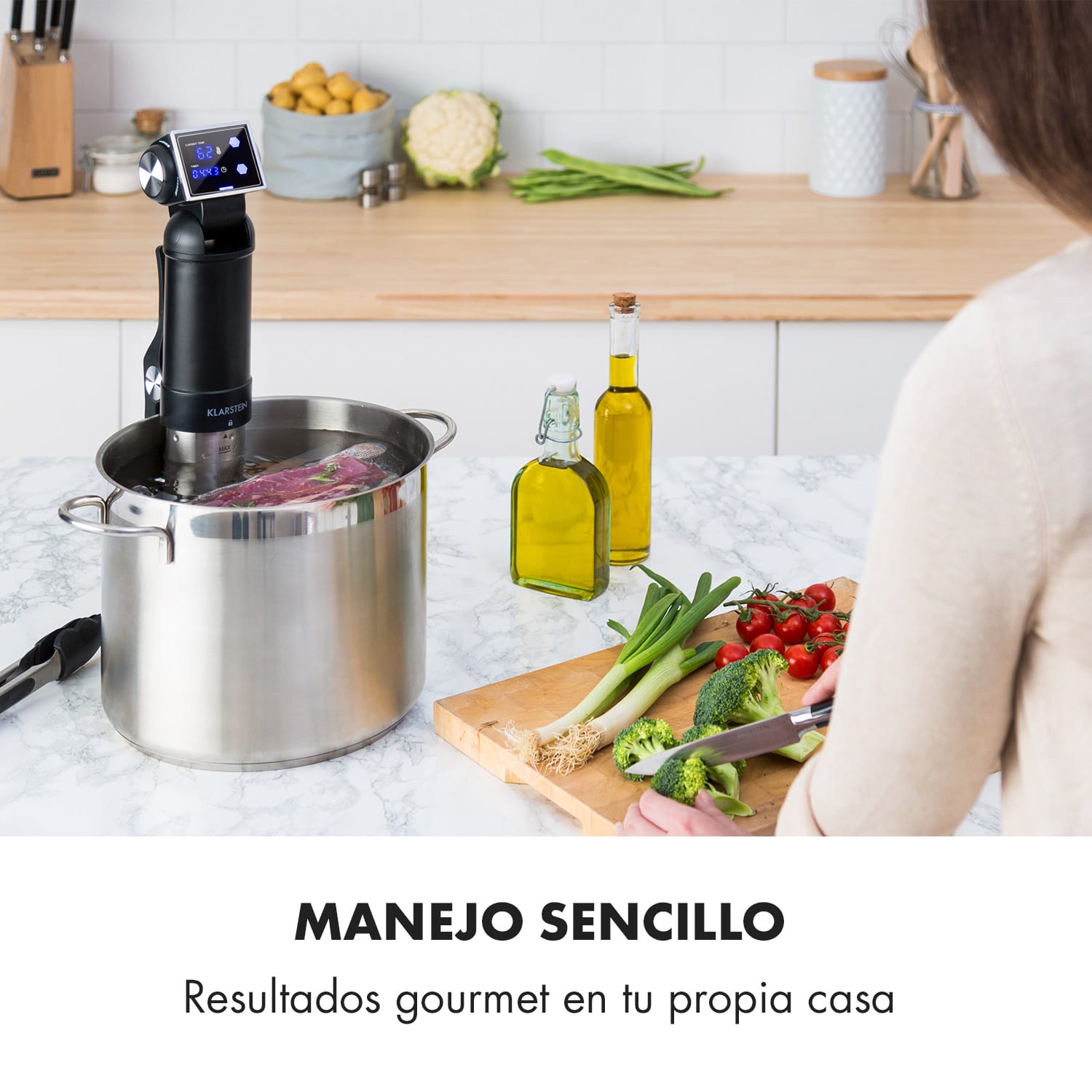 Quickstick Pro Sous Vide Cocedor Bomba 3D Distribución uniforme de calor 0-90 °C Negro Negro