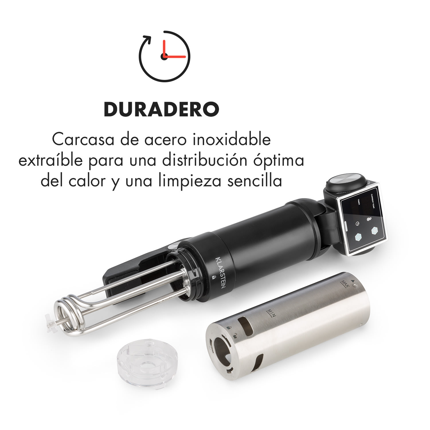 Quickstick Pro Sous Vide Cocedor Bomba 3D Distribución uniforme de calor 0-90 °C Negro Negro