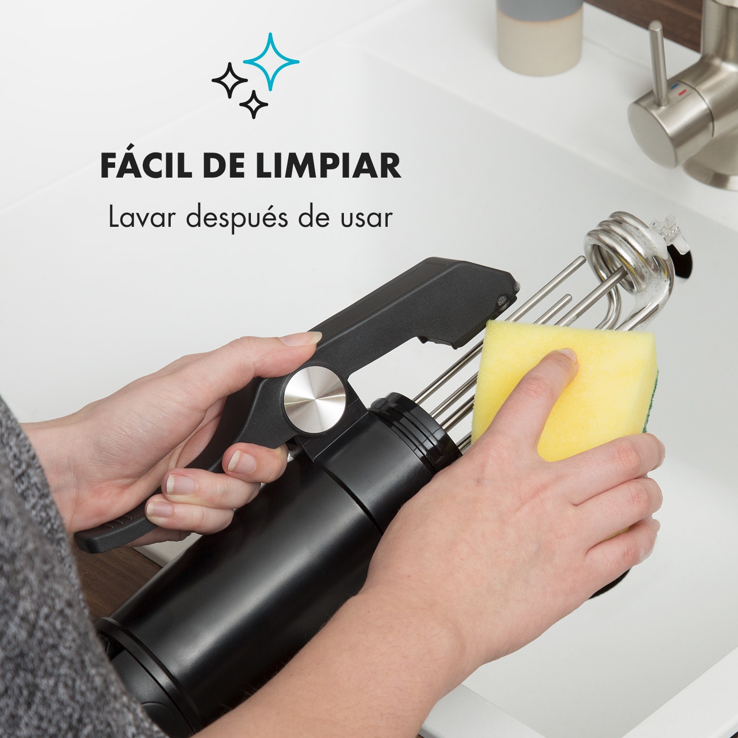 Quickstick Pro Sous Vide Cocedor Bomba 3D Distribución uniforme de calor 0-90 °C Negro Negro