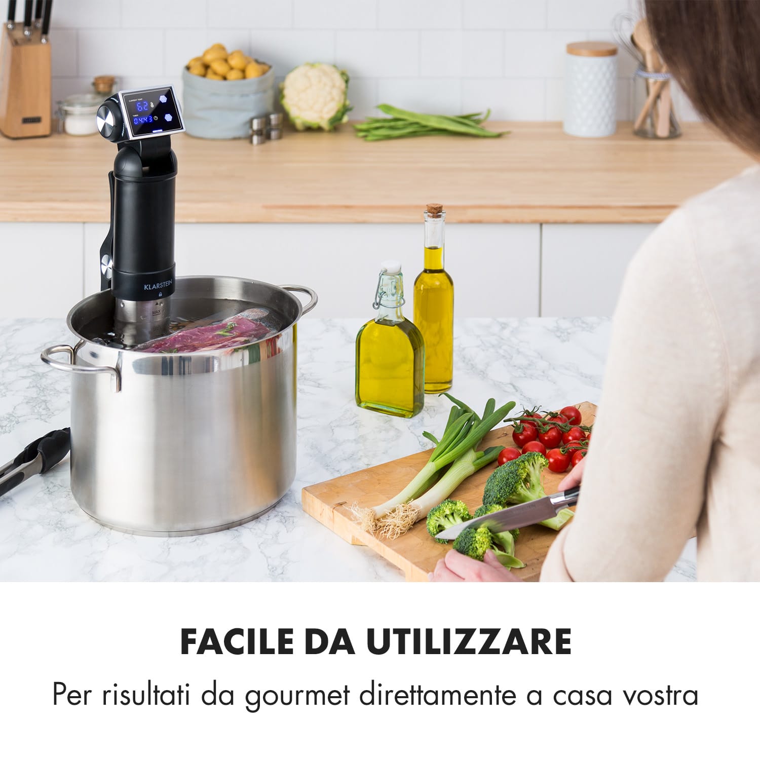Quickstick Pro Circolatore Immersione Sous Vide 3D Streamline Heating Nero