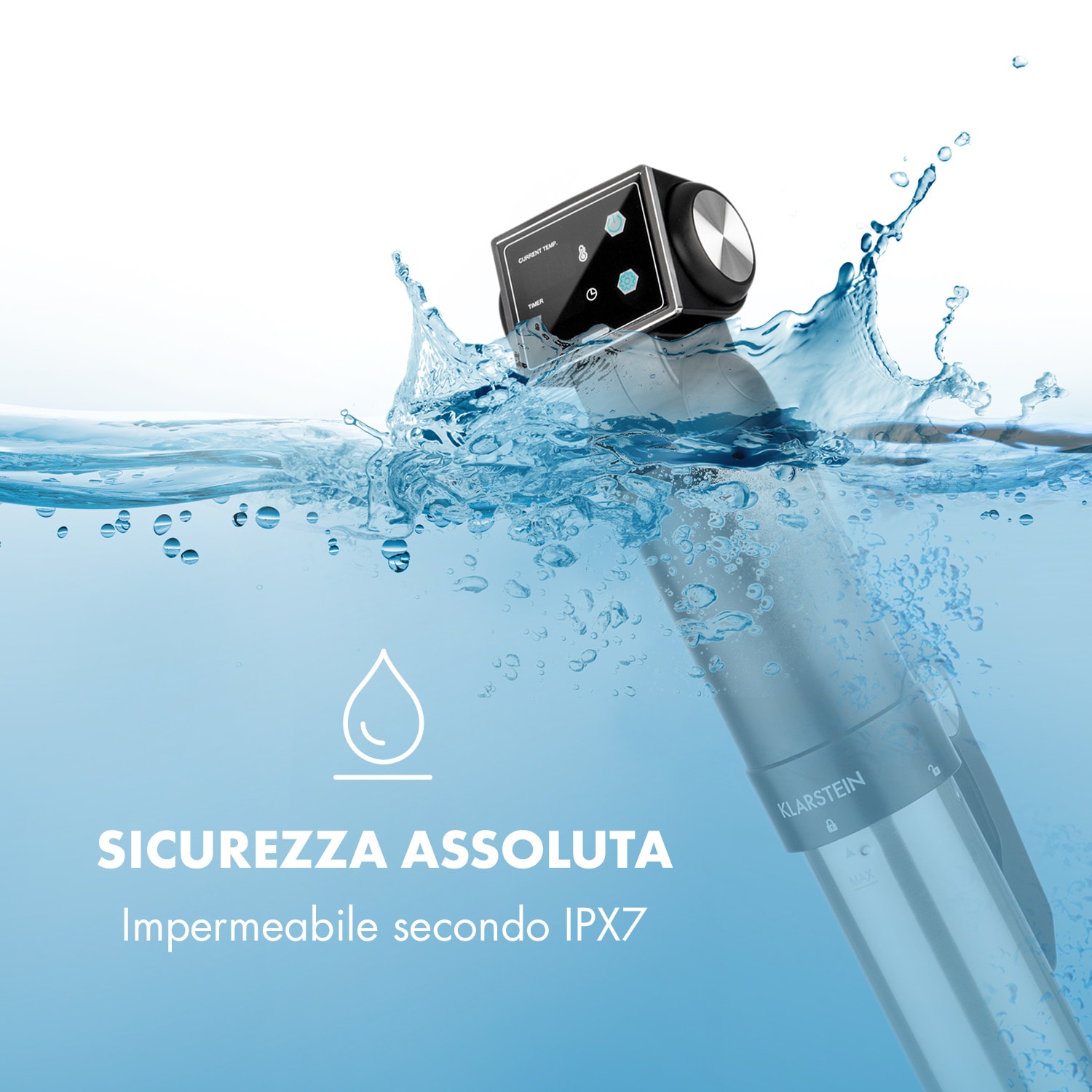 Quickstick Pro Circolatore Immersione Sous Vide 3D Streamline Heating Nero