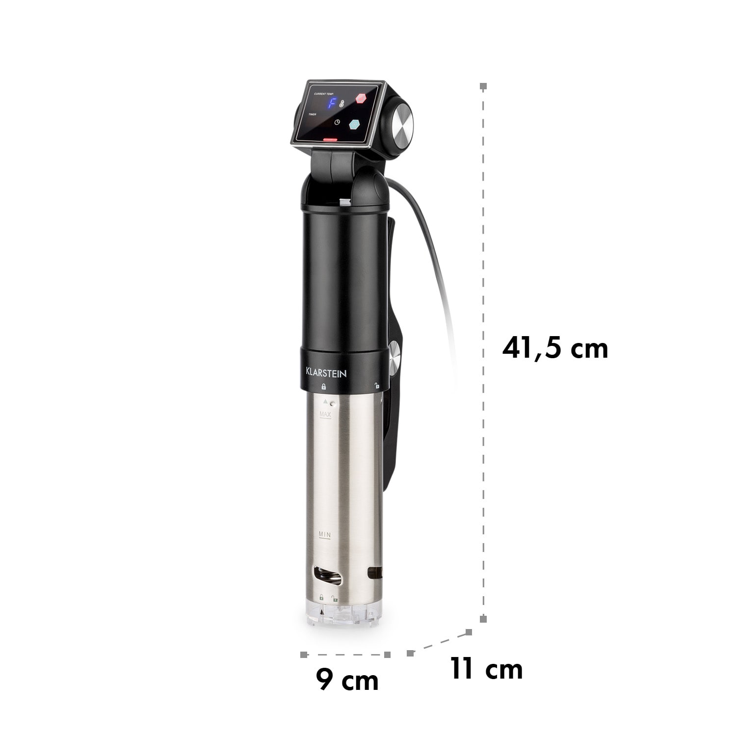 Quickstick Pro, Sous-Vide keringető, pumpa, 3D Streamline HeatingTECHNOLÓGIA, 0-90 °C, fekete Fekete