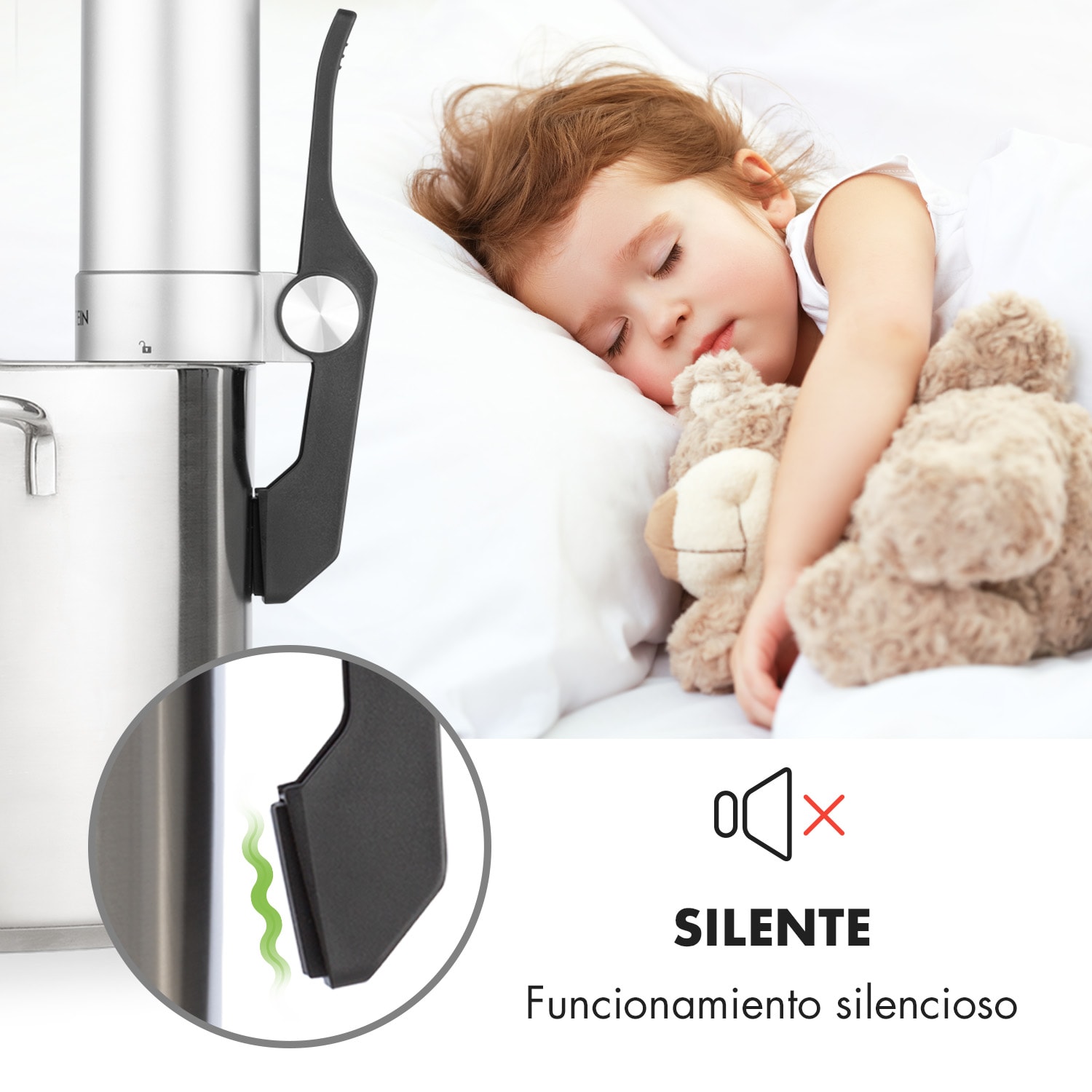 Quickstick Pro Sous Vide Cocedor Bomba 3D Distribución uniforme de calor 0-90 °C Blanco Plata