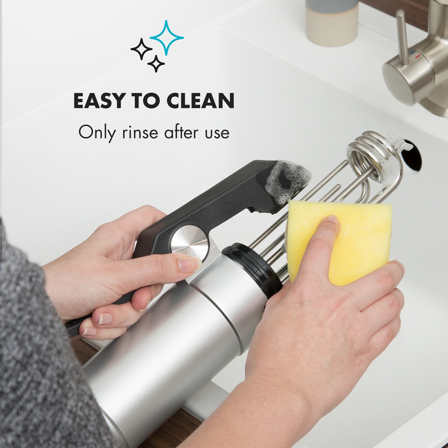 Quickstick Pro, Sous-Vide keringető, pumpa, 3D Streamline Heating technológia,0-90 °C, ezüst Ezüst