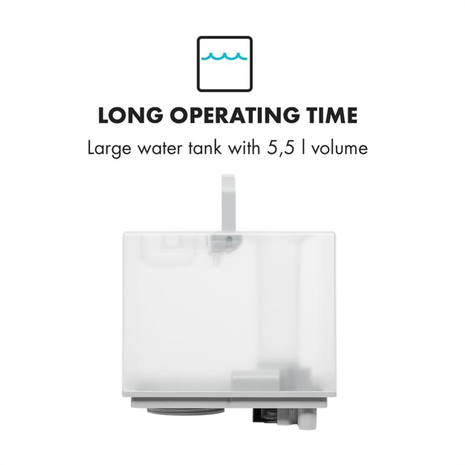 Cubix Humidificador de aire Ambientes Medianos Ionizador 350ml/h Tanque de 5,5l Modo infantil 