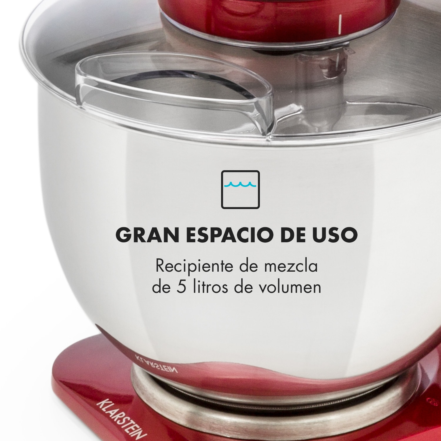 Curve Robot de cocina Display LED 5 velocidades rojo Rojo