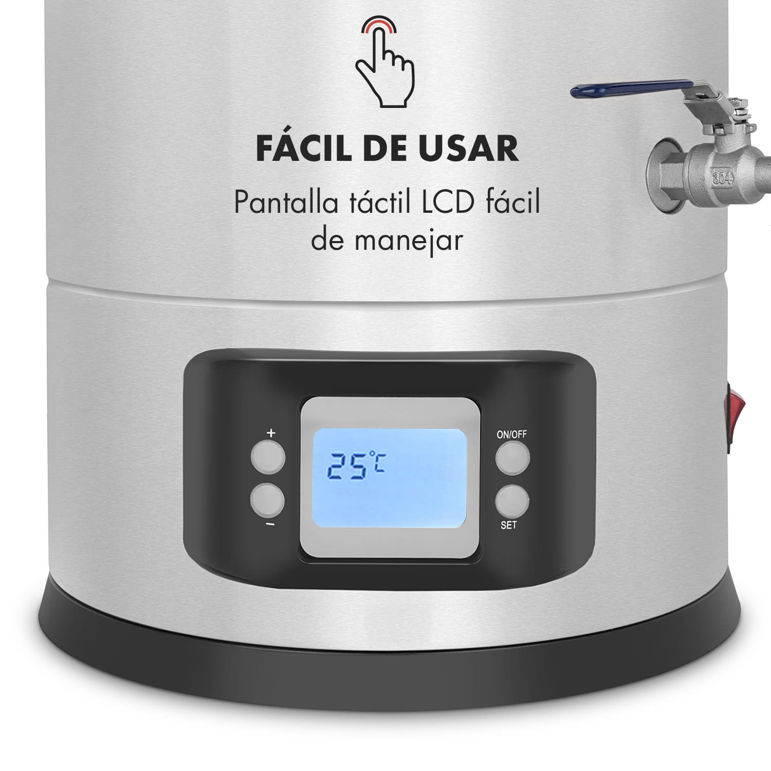 Maischfest caldera de maceración 5 piezas1500/3000W 25l LCD Touch acero inoxidable 25 L