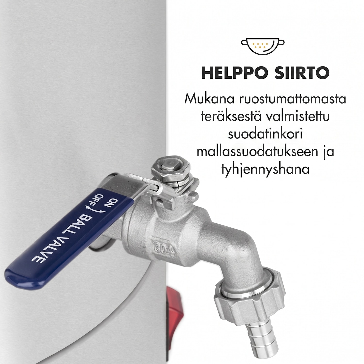 Maischfest käymisastia 5 osaa 1500/3000 W 25 l LCD kosketus ruostumatonta terästä 25 L