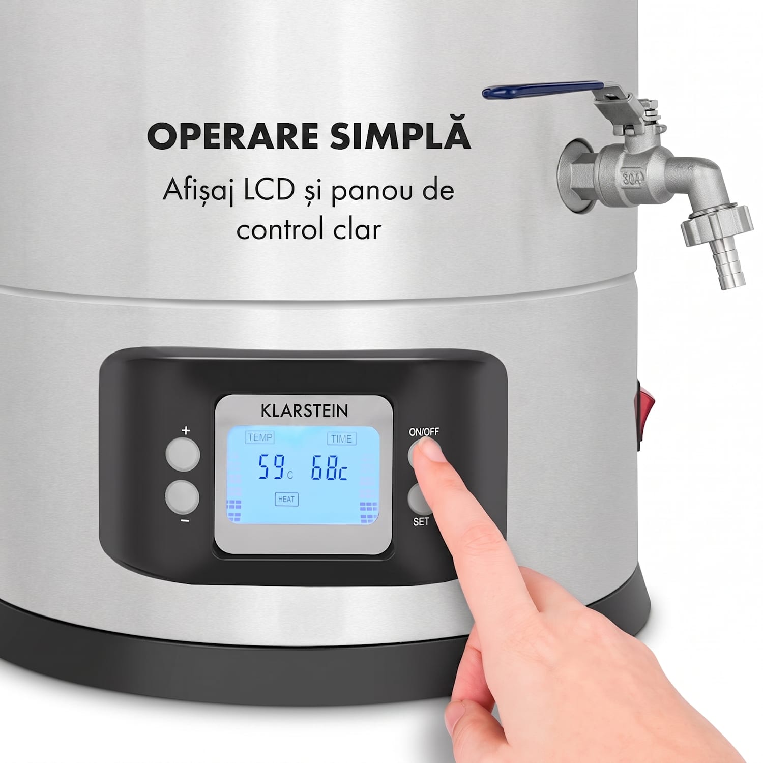 MAISCHFEST, cazan pentru malț, 5 piese, 1500 W / 3000 W, 25 l, lcd tactil, oțel inoxidabil 25 L