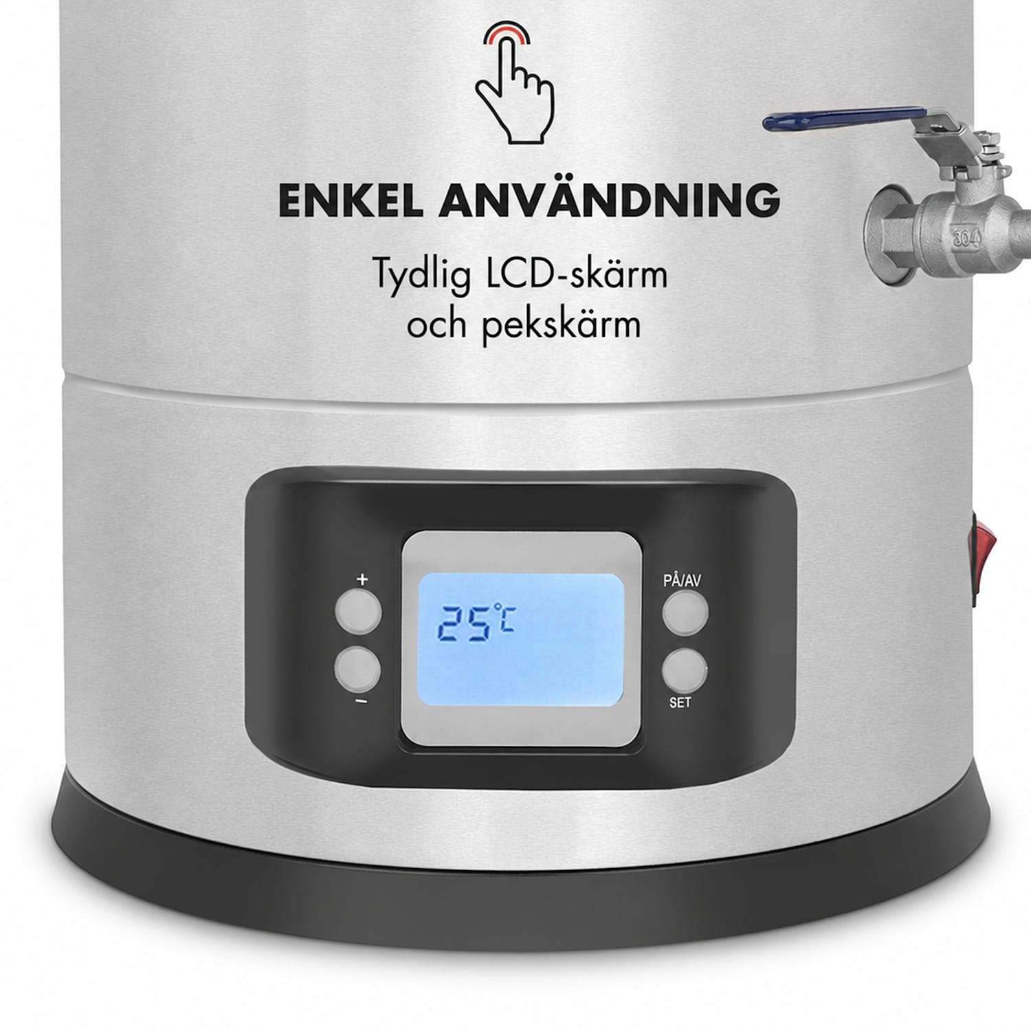 Maischfest Boiler bryggverk 5 delar 1500/3000 W 25 l LCD touch rostfritt stål 25 L