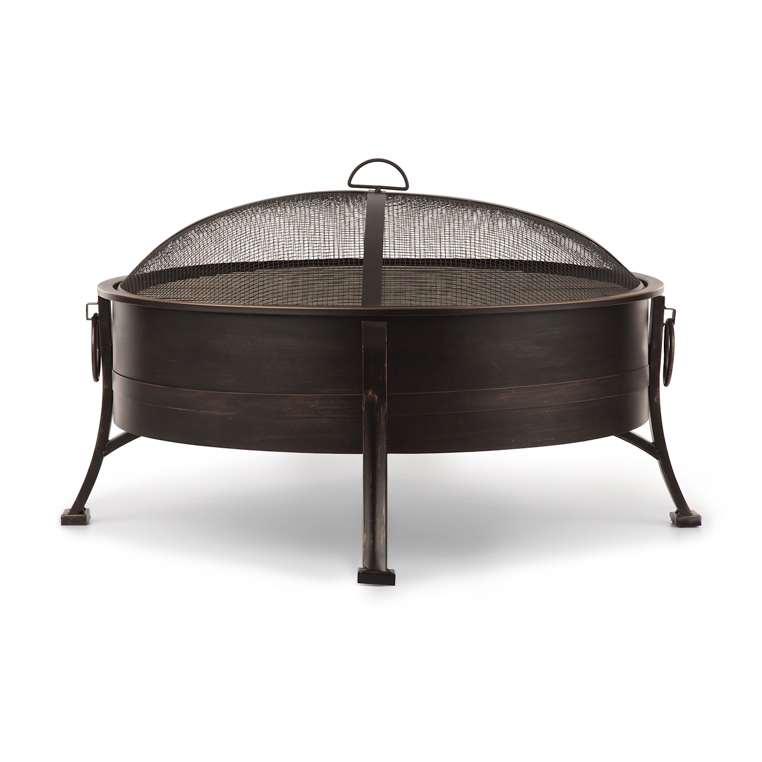 Catania Brasero 2-en-1 Ø 80cm pare-étincelles barbecue Ø 70cm acier Noir Antique