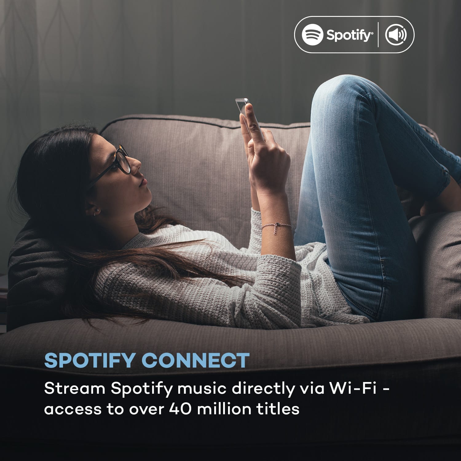 Connect Soundchef, кухненско радио, закрепено в долната част на шкафа, интернет, DAB+, FM, 2 x 3" високоговорители, бяло Без стойка за таблет | Бял