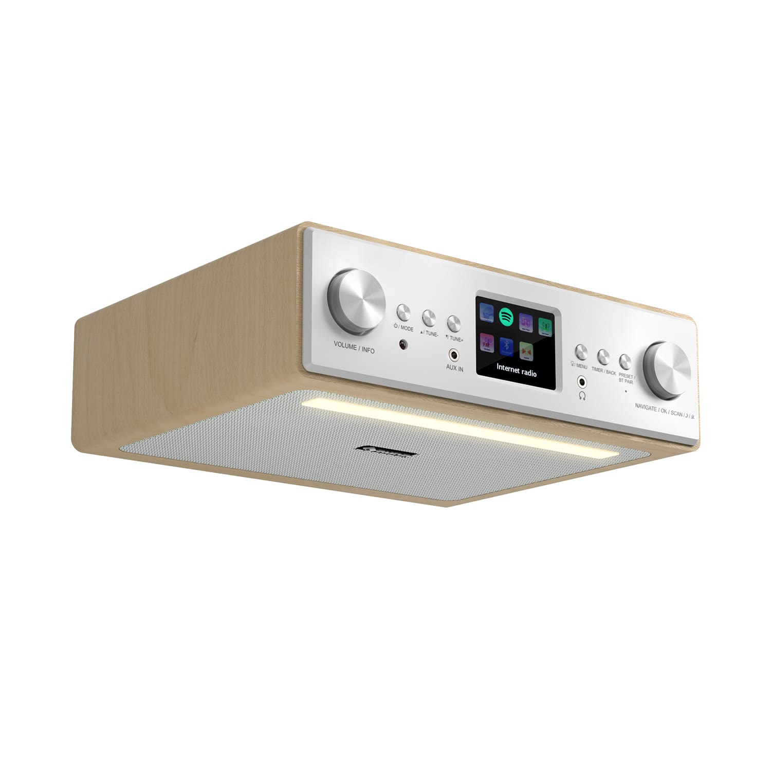Connect Soundchef radio de cocina empotrable con Internet DAB+ FM bafles de 2 x 3" haya Sin soporte para tableta | Haya