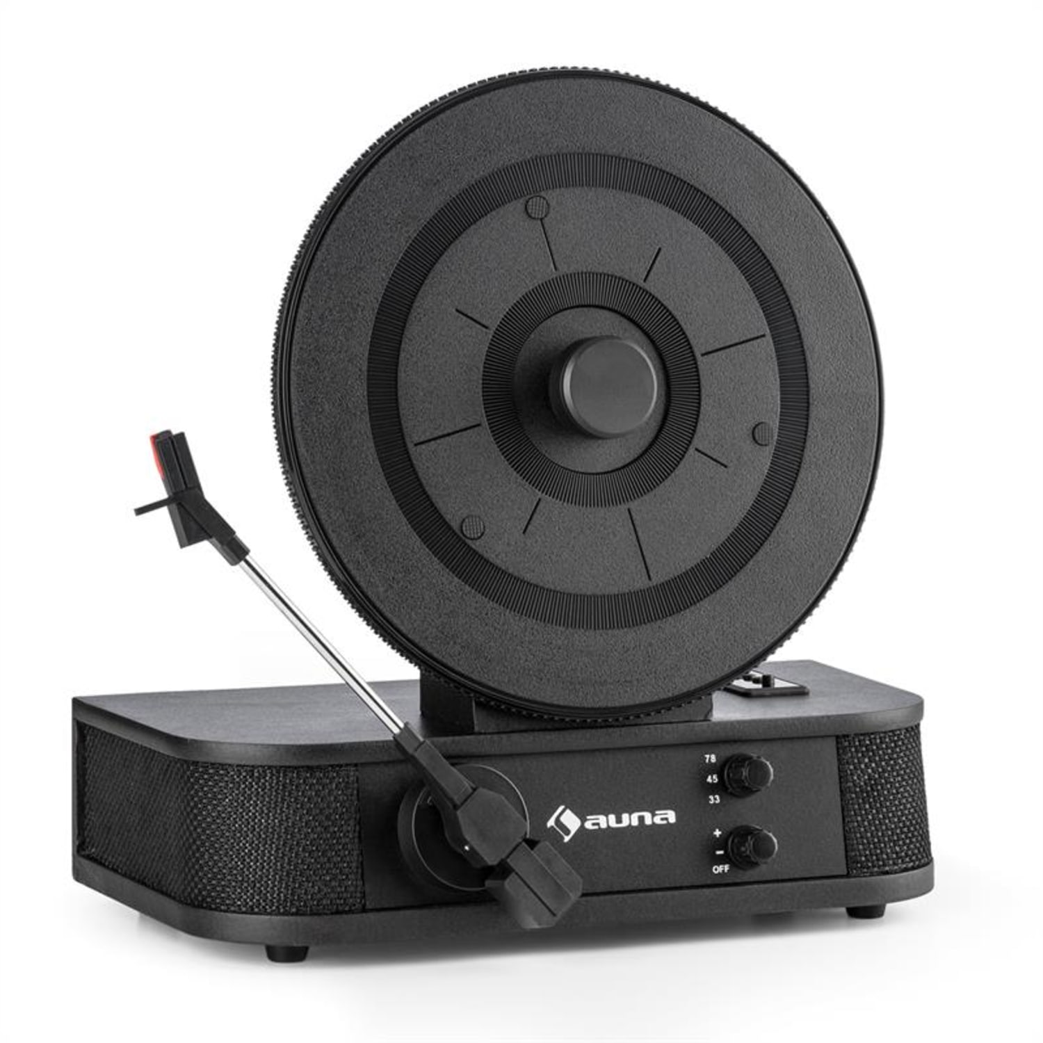 auna Verticalo S Retro-Design toca disco vertical USB negro 