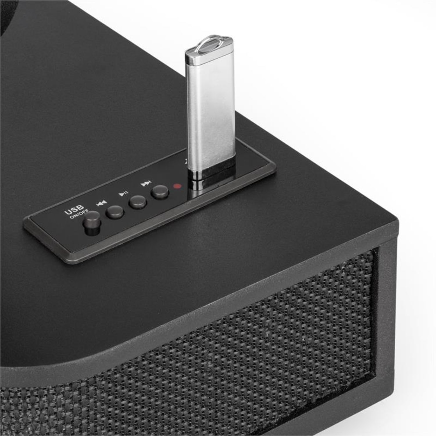 auna Verticalo S Retro-Design toca disco vertical USB negro 