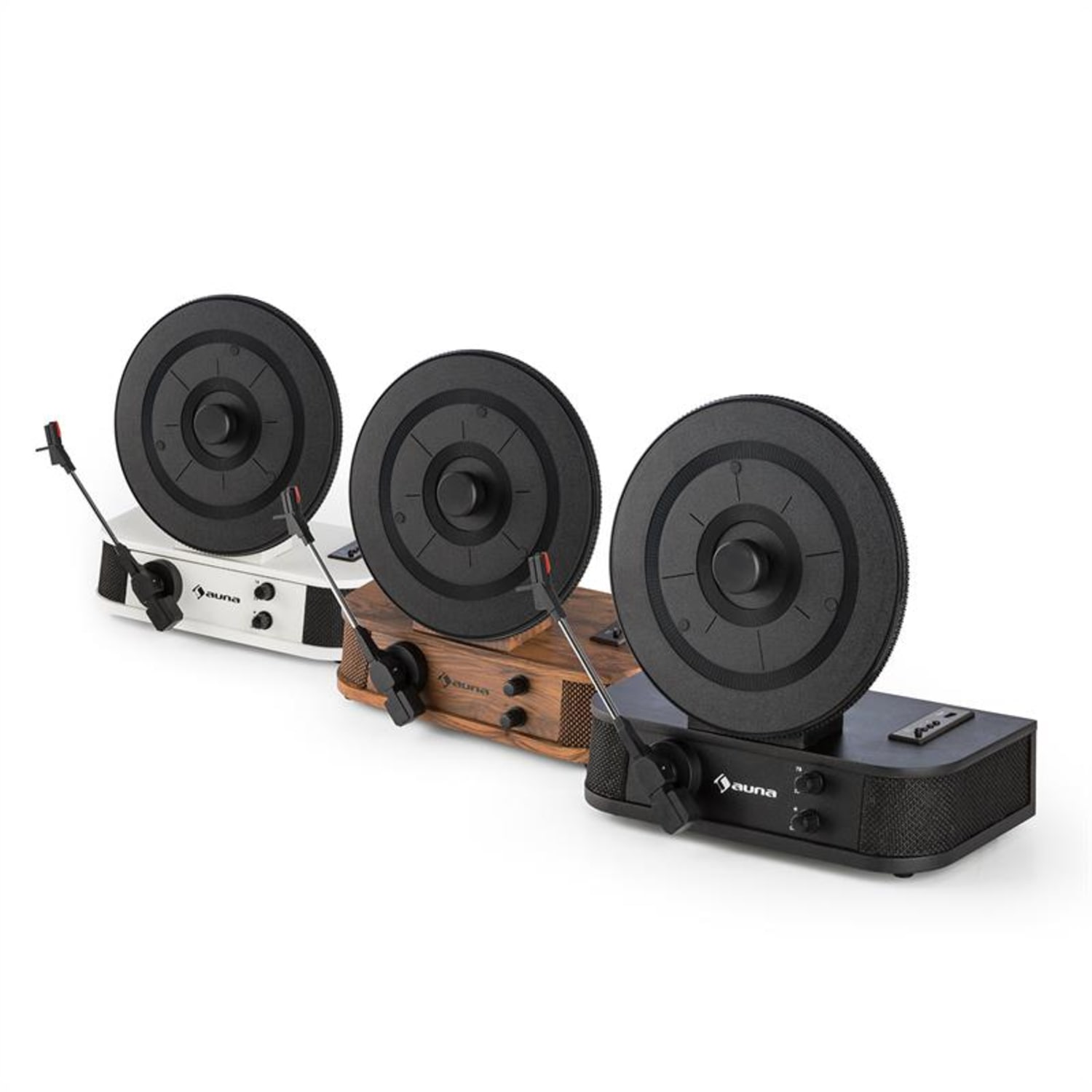 auna Verticalo S Retro-Design toca disco vertical USB negro 