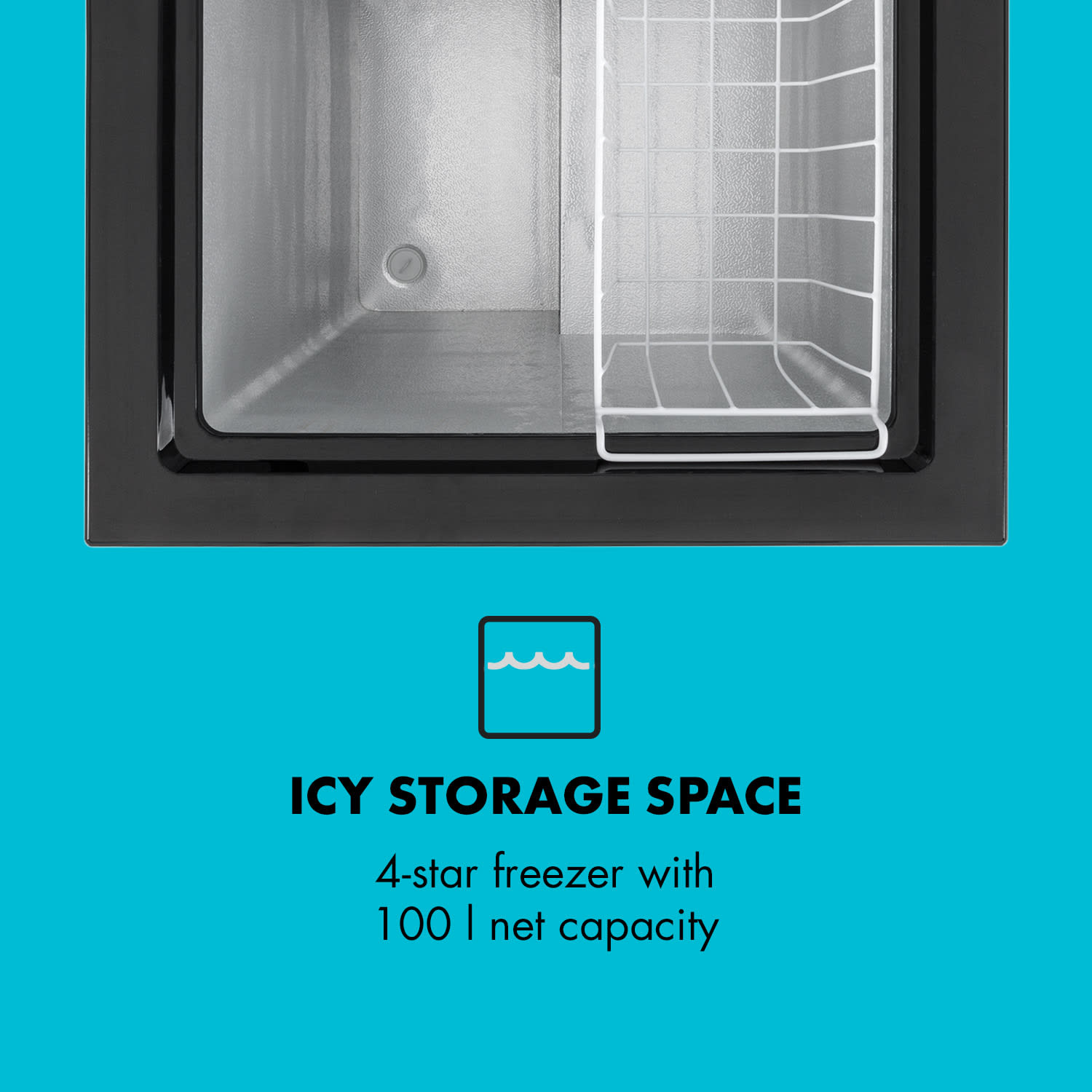 Iceblokk 100 zamrażarka skrzyniowa 100l 75 W A+ czarna 100 | Czarny