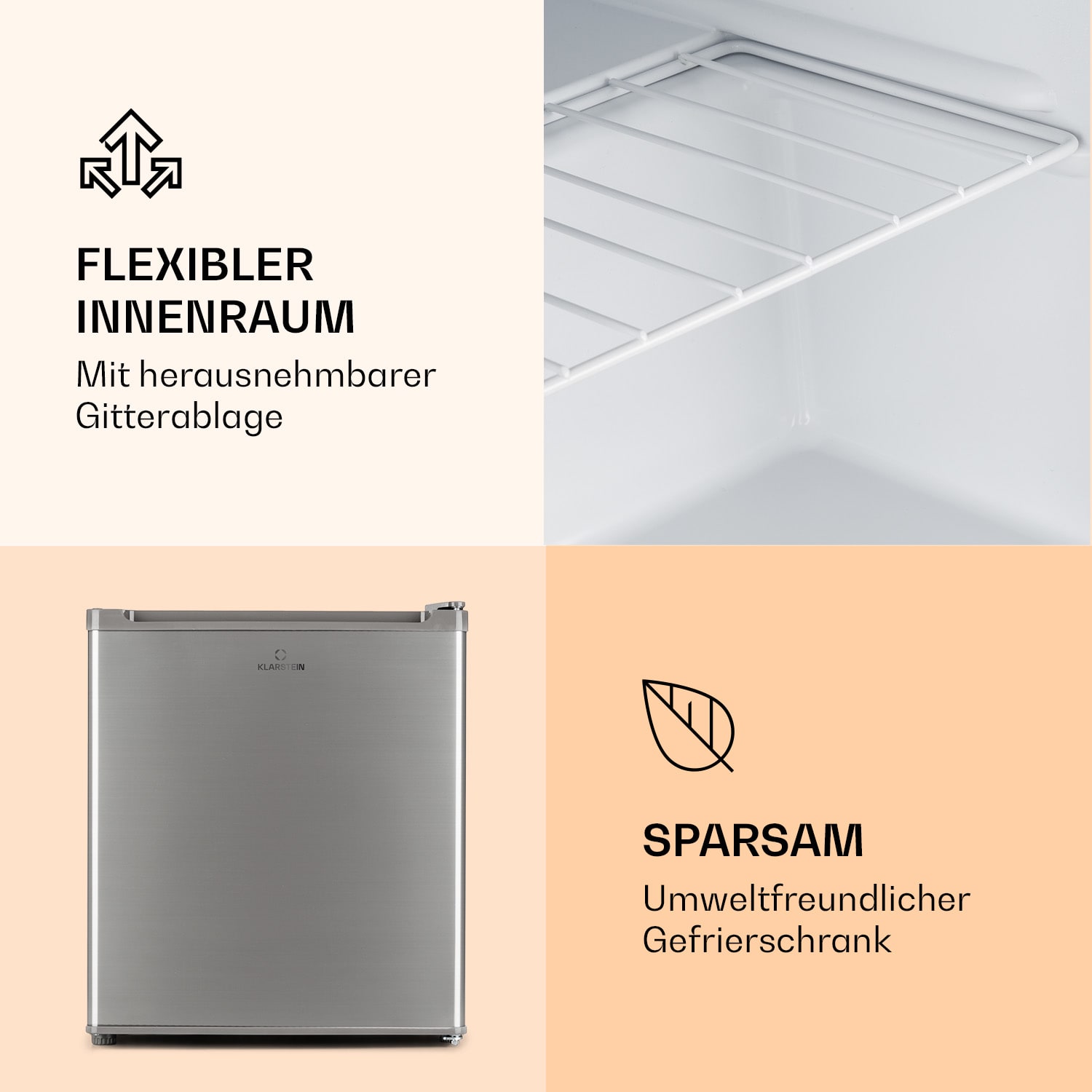 Garfield Eco Gefrierfach 4-Sterne 34 Liter kompakt Silber