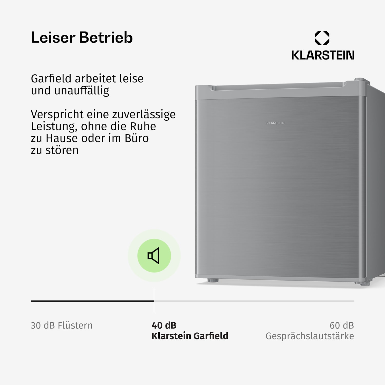 Congélateur Garfield Eco 4 étoiles 34 litres compact Argent