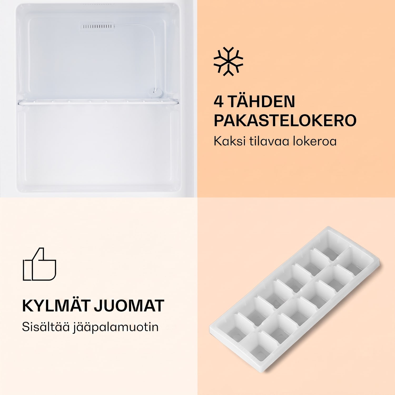 Garfield Eco pakastin 4 tähden 34 litran kompakti pakastin Hopea
