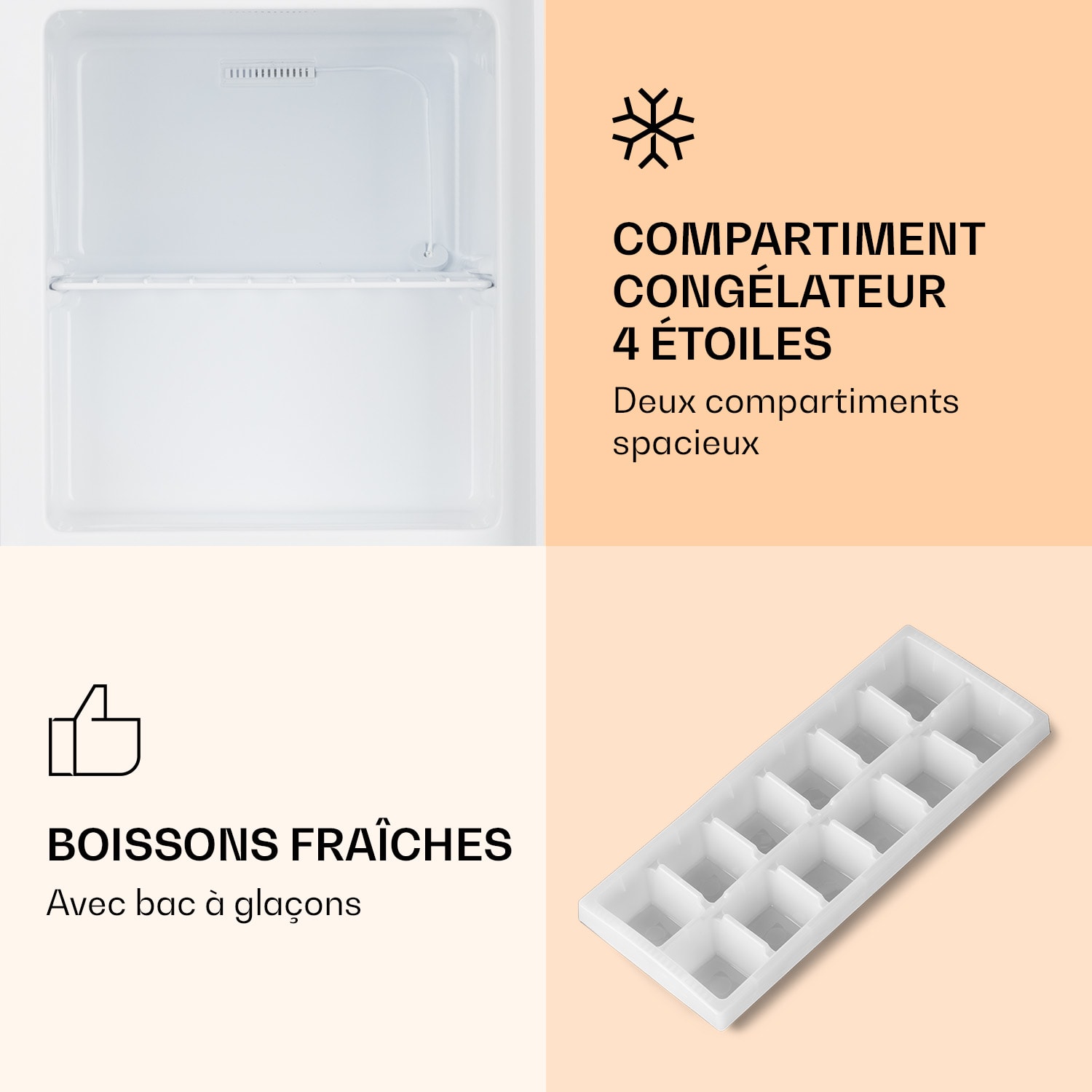 Congélateur Garfield Eco 4 étoiles 34 litres compact Argent