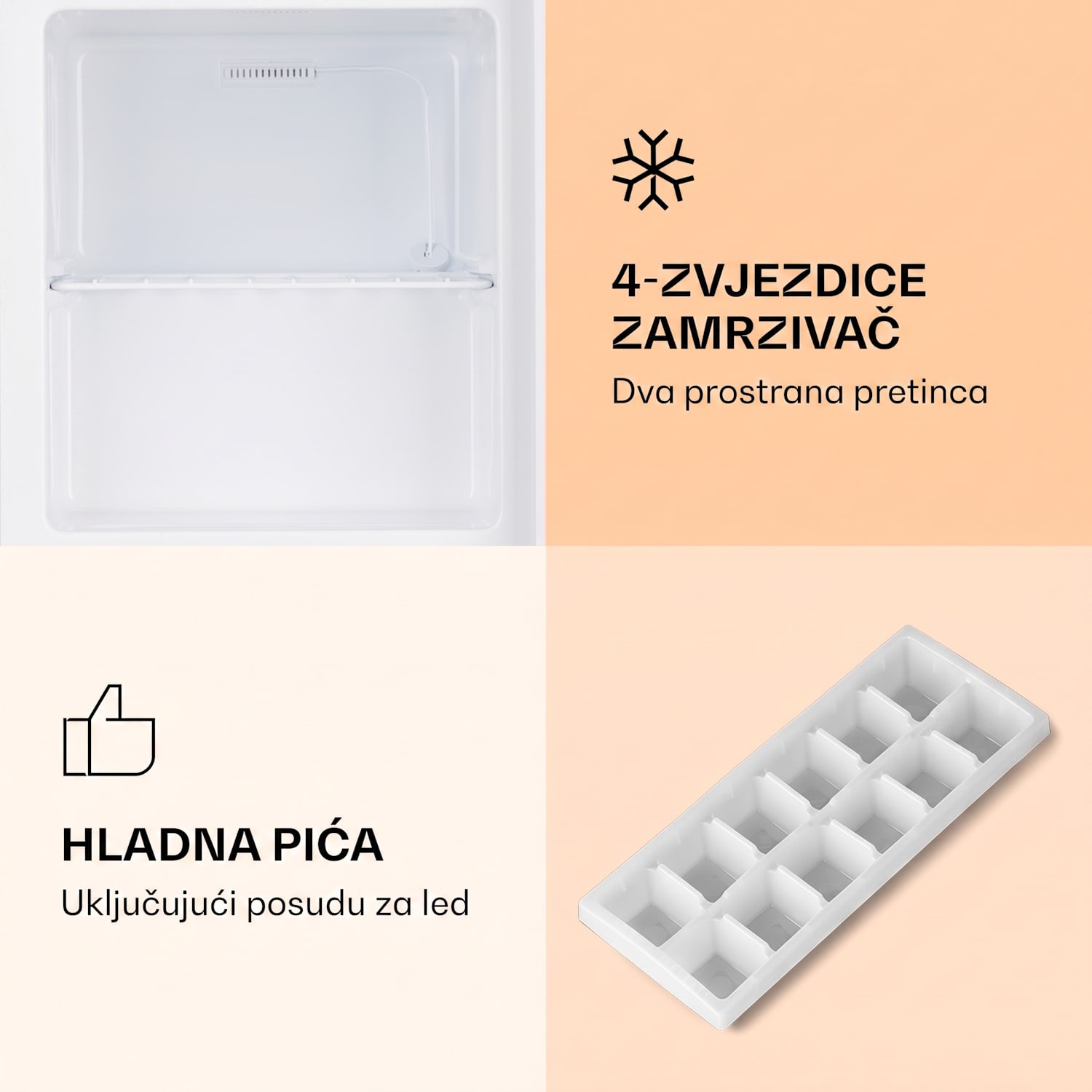 Garfield Eco E, zamrzivač, 4 zvjezdice, 33 L, kompaktan, srebrni Srebro