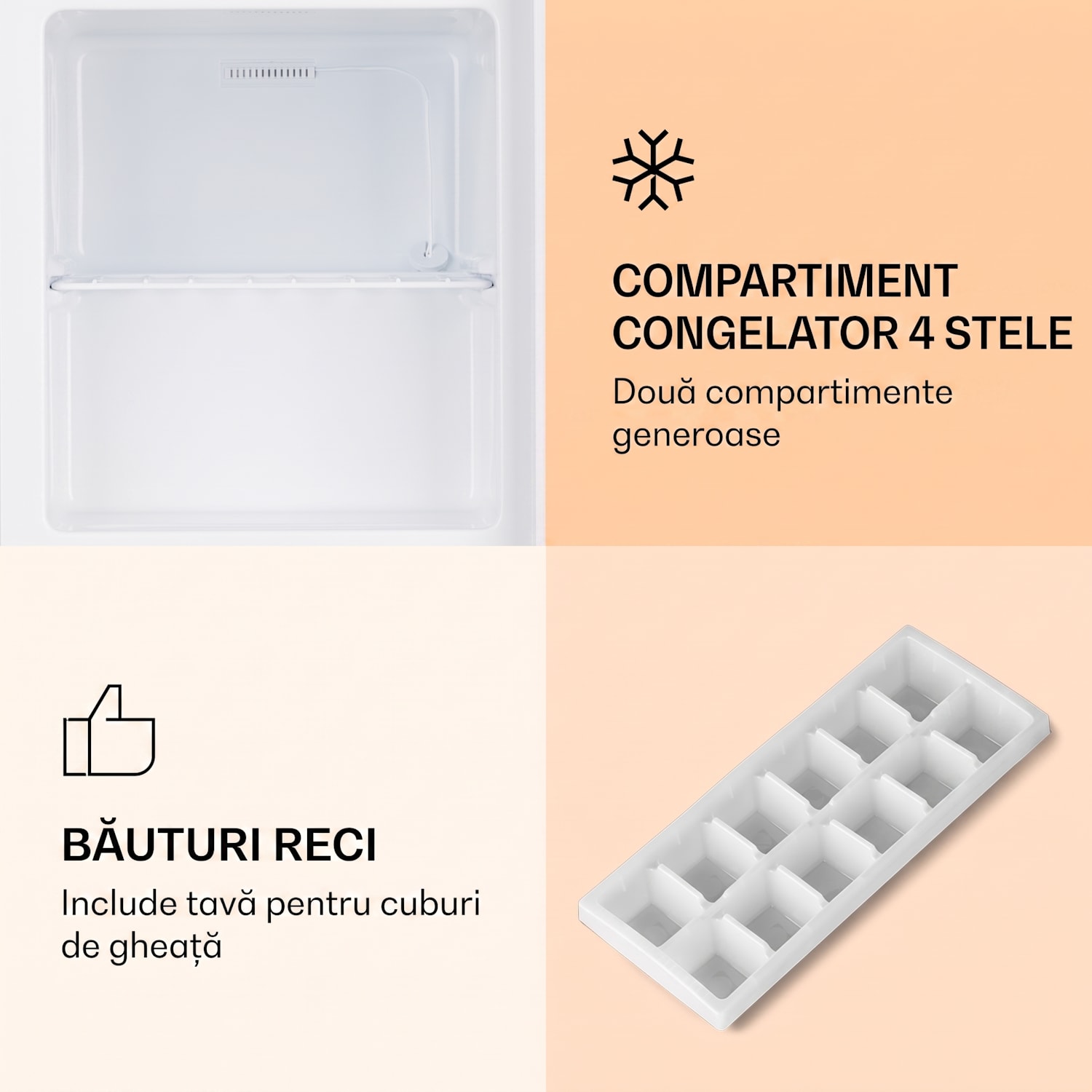 Garfield Eco E, congelator de 4 stele, 33 l, compact, argint Argintiu