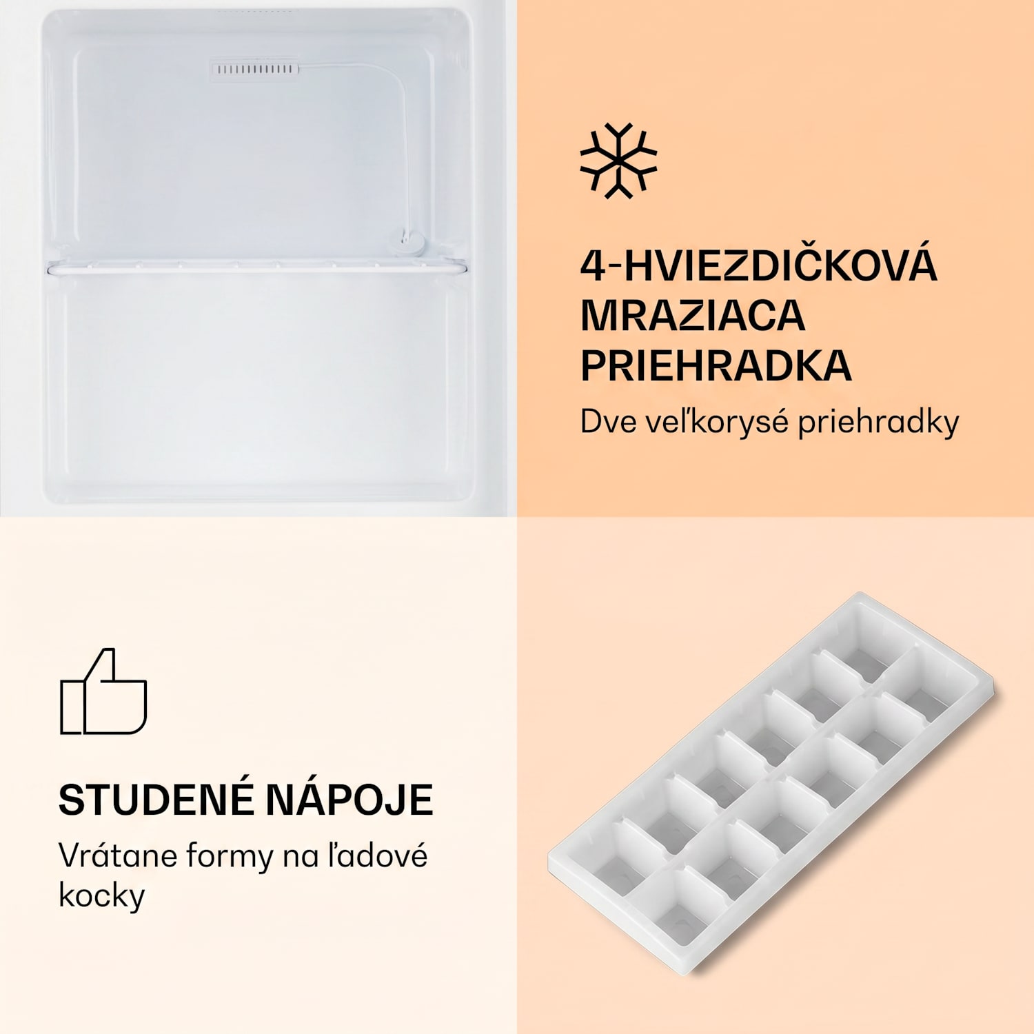 Garfield Eco E, mraznička, 33 l, 4 hviezdičky, kompaktná, strieborná Strieborná