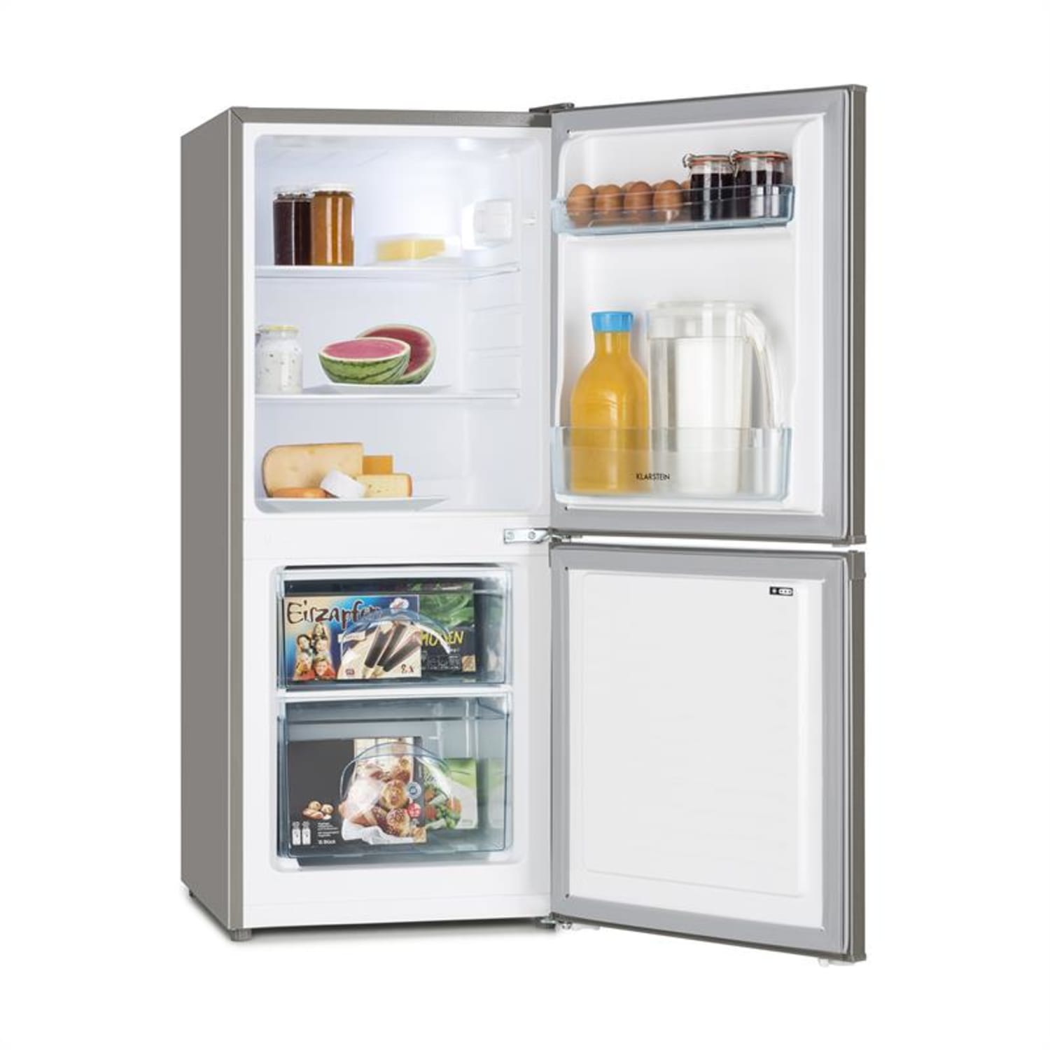 Big Daddy Cool 100 koelvriescombinatie 106 liter A+ rvs Zilver