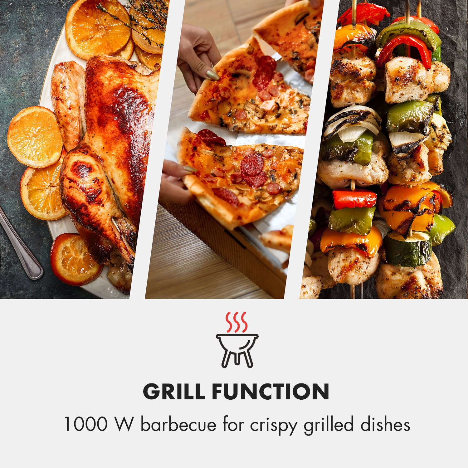 Fine Dinesty, kuchenka mikrofalowa z grillem, 800/1000 W, 23 l, styl retro, 12 programów Aqua