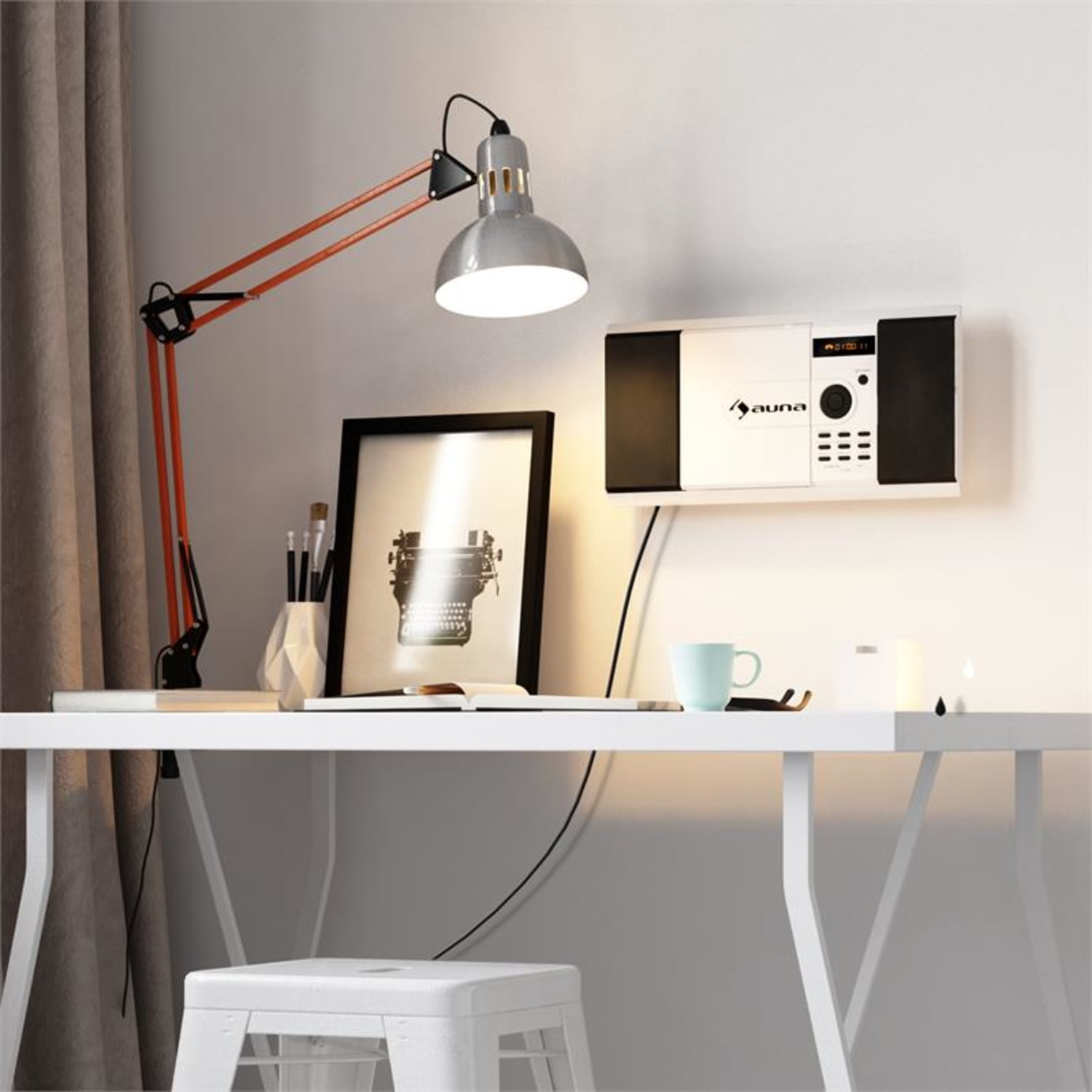 MCD-82 DVD speler stereo-installatie USB SD wit 