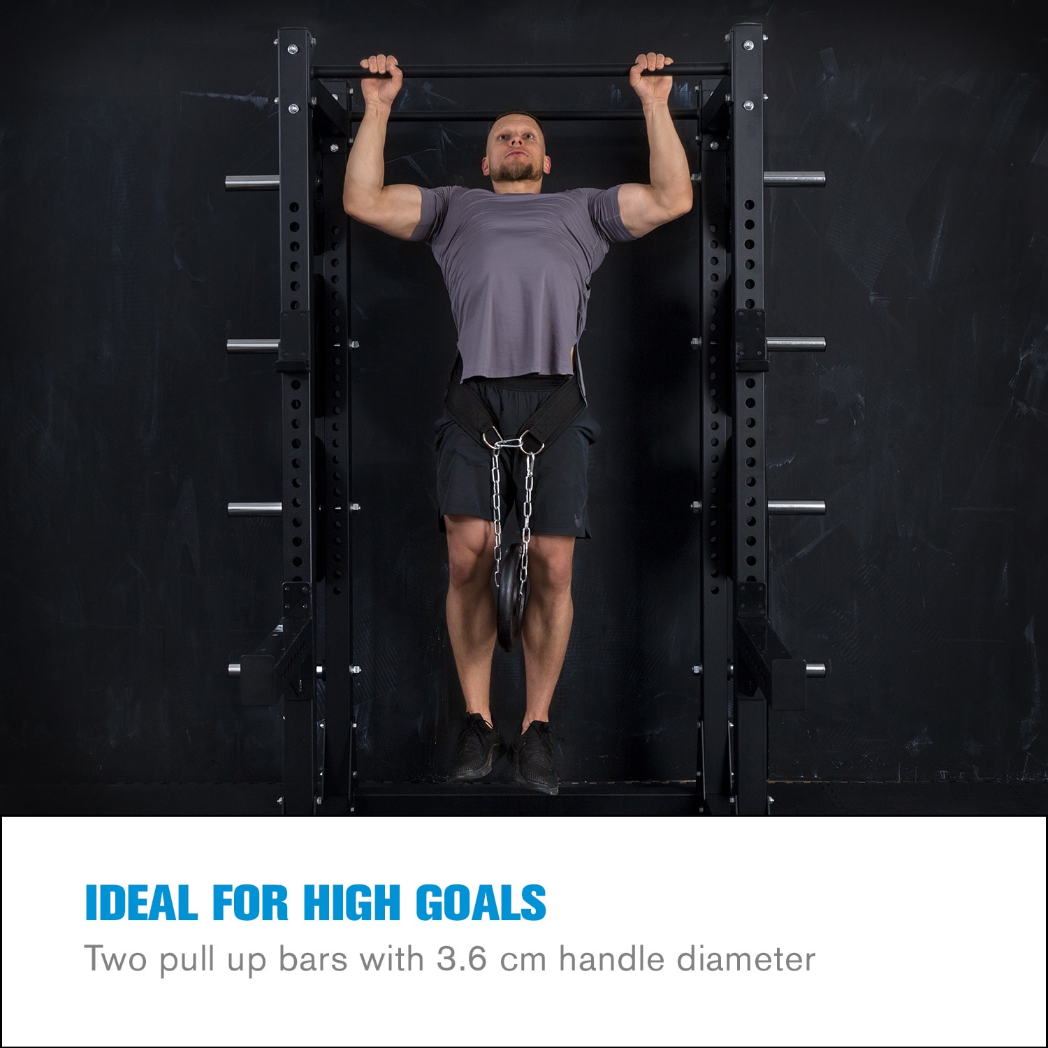 Bestride, klatka treningowa, Power Rack, 2 haki do sztangi, 2 belki asekuracyjne, 2 drążki do podciągania 