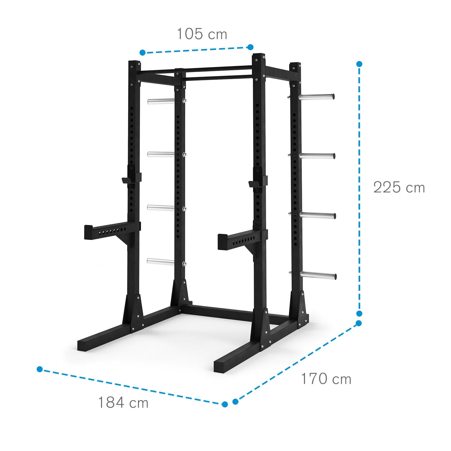 Bestride, klatka treningowa, Power Rack, 2 haki do sztangi, 2 belki asekuracyjne, 2 drążki do podciągania 
