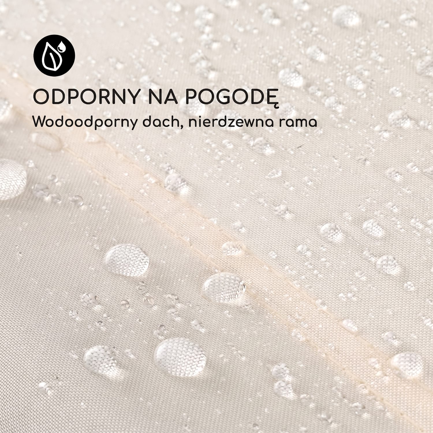 The Big Easy, bujany leżak, wodoodporny, 350 kg maks., ochrona przed UV, czarny Czarny