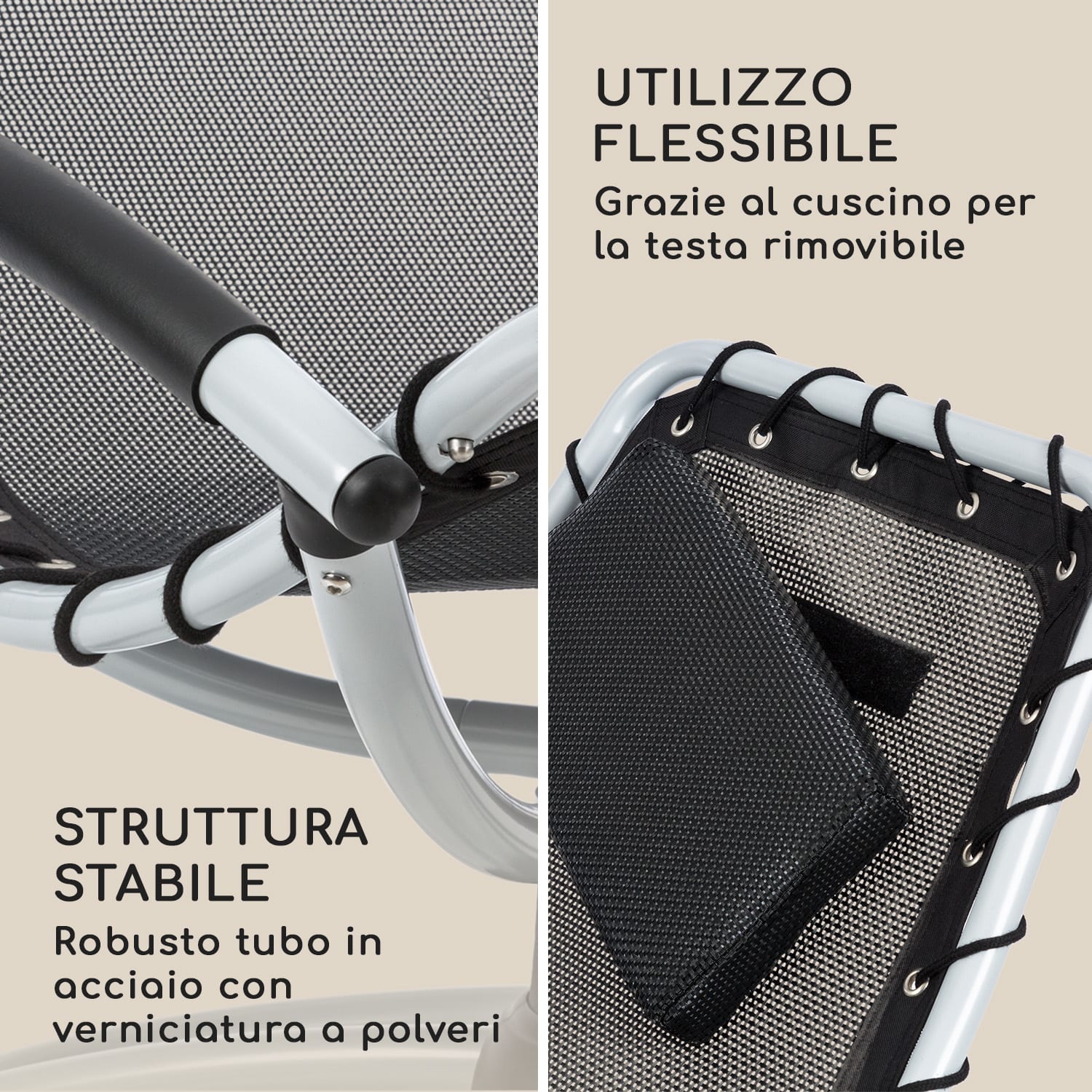 The Chiller Sedia a Dondolo 77x85x173 cm 360 ComfortMesh Nera Nero