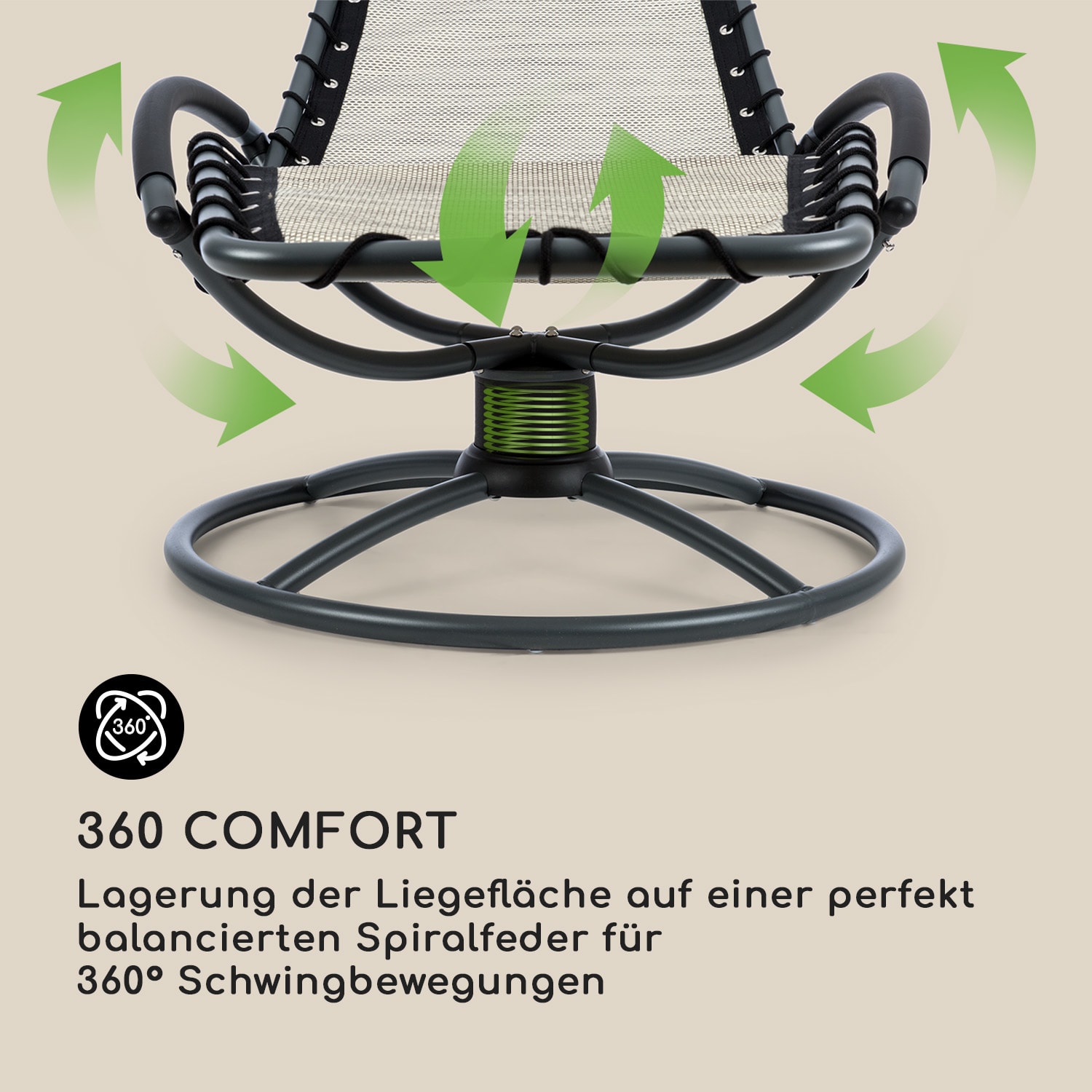 The Chiller Schwingliege 77x85x173cm 360 Comfort ComfortMesh beige Sand